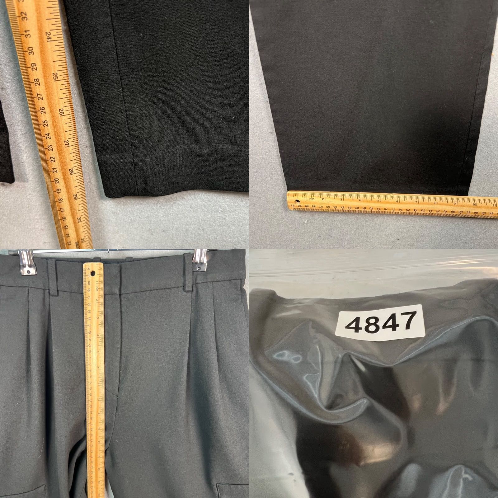 Vintage Babaton Black High-Waisted Wide-Leg Pleated Utility Cargo Pants Women Size 6 Size 28" / US 6 / IT 42 - 8 Thumbnail