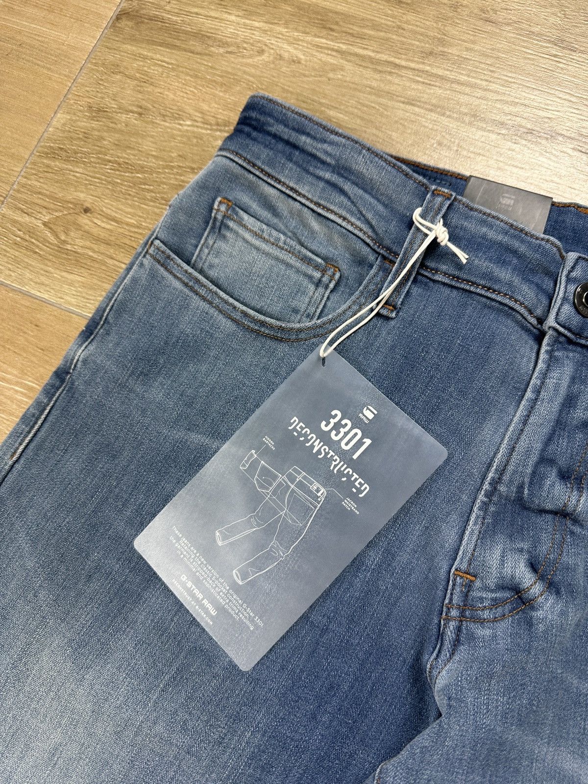G-Star NEW🏷️ G-Star Raw 3301 Deconstructed Skinny Denim Jeans Size US 31 - 4 Thumbnail