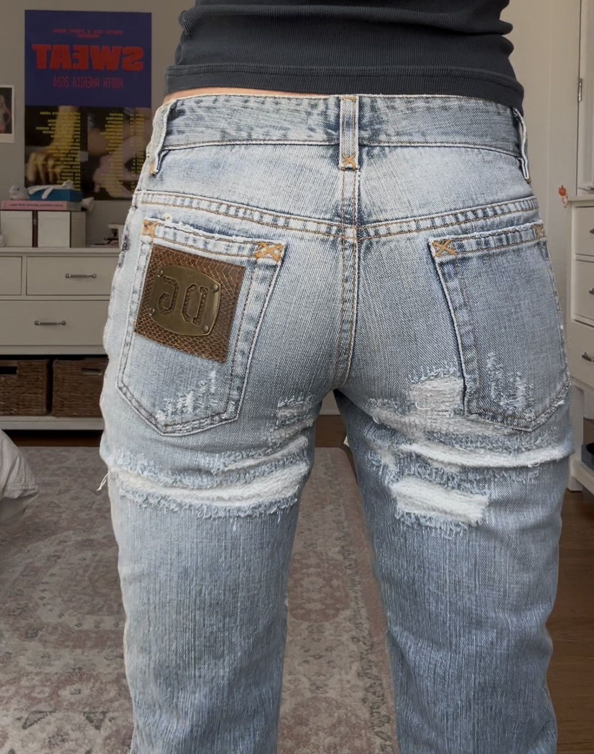 Dolce & Gabbana Dolce & Gabbana 2000s distressed straight leg jeans Size 26" / US 2 / IT 38 - 3 Thumbnail
