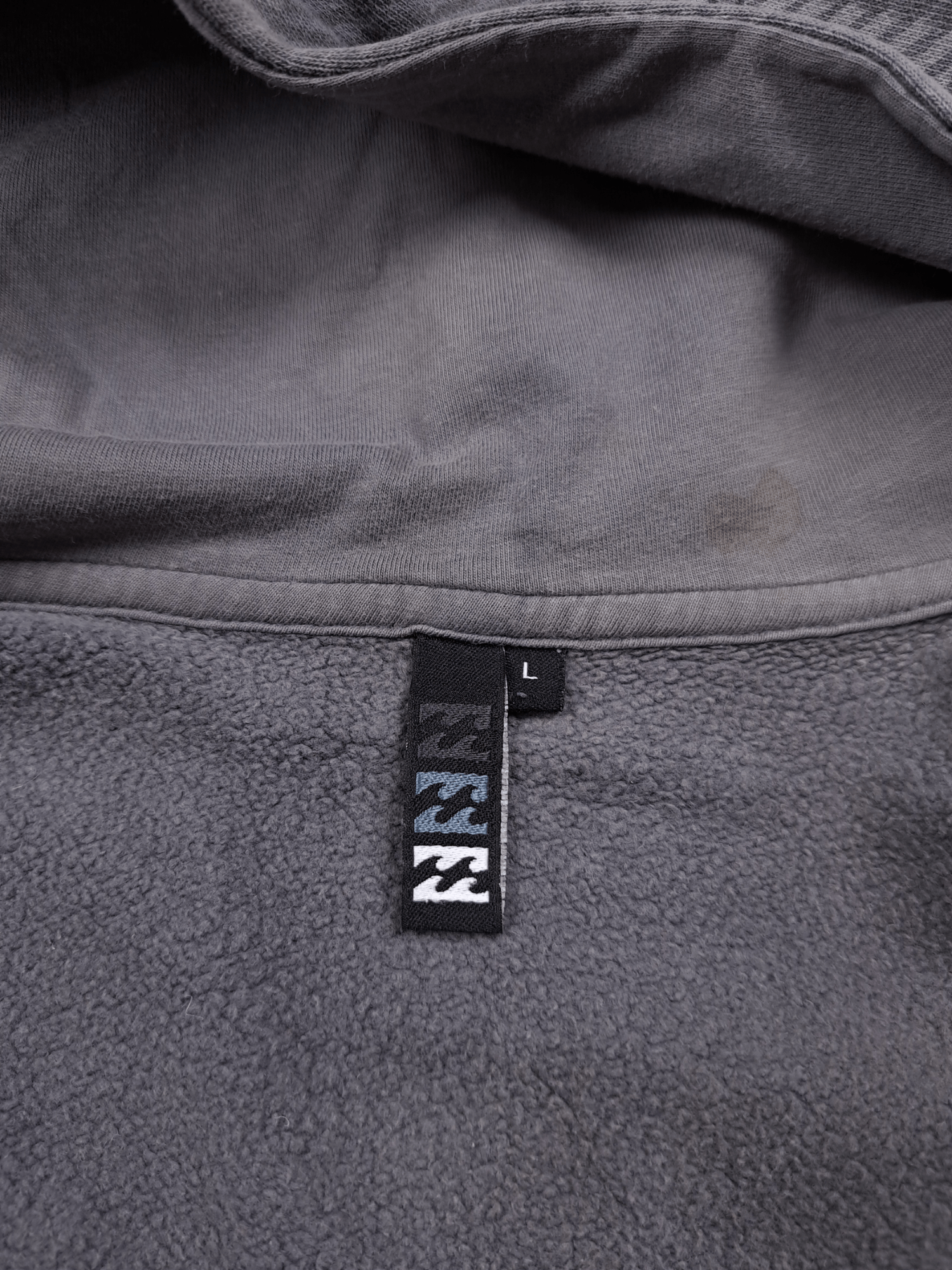 Billabong × Tribal Streetwear 💎 Vintage Gray Y2K Full Zip Hoodie Sweatshirt Checked Logo Size US L / EU 52-54 / 3 - 8 Thumbnail