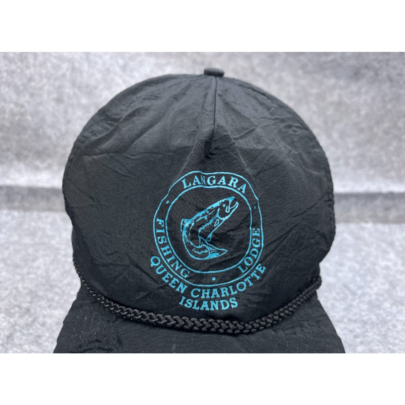 Vintage Langara Hat Cap Snapback Adult One Size Black Unisex 90s Fish Camp Langara Brand Adjustable Twill Polyester Cap - MensWomens BoysGirls Size ONE SIZE - 2 Thumbnail
