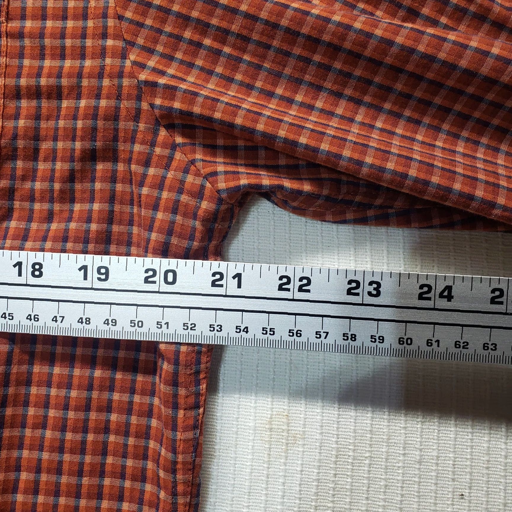 Vintage Saddlebred Orange Plaid Easy Care Classic Fit Long Sleeve Button-Up Shirt Men's Medium Size US M / EU 48-50 / 2 - 5 Thumbnail