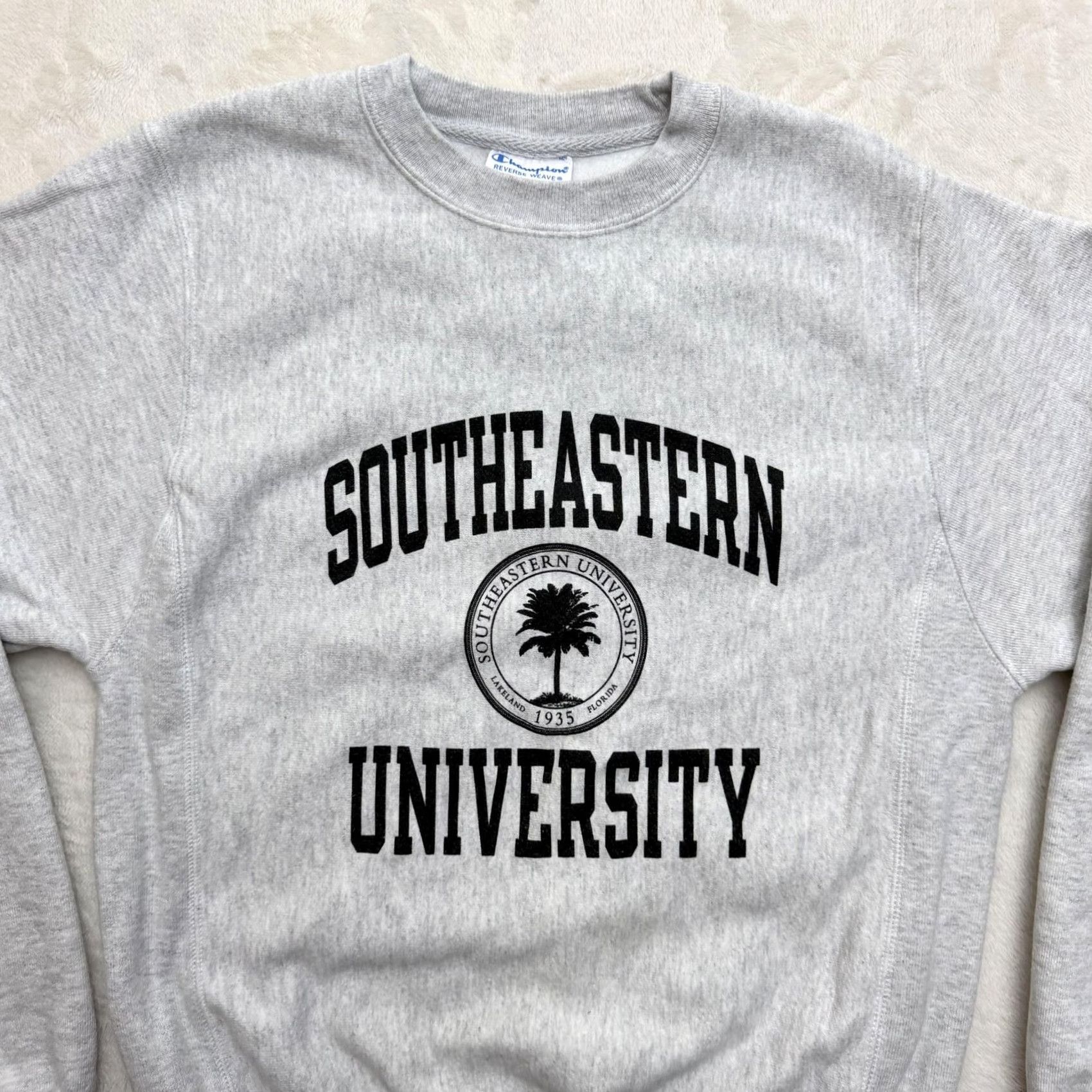 Champion Champion Sweatshirt Reverse Weave Southeastern University Mens XS Gray Graphic Print Pullover Crewneck Vintage No Size US XS / EU 42 / 0 - 2 Thumbnail