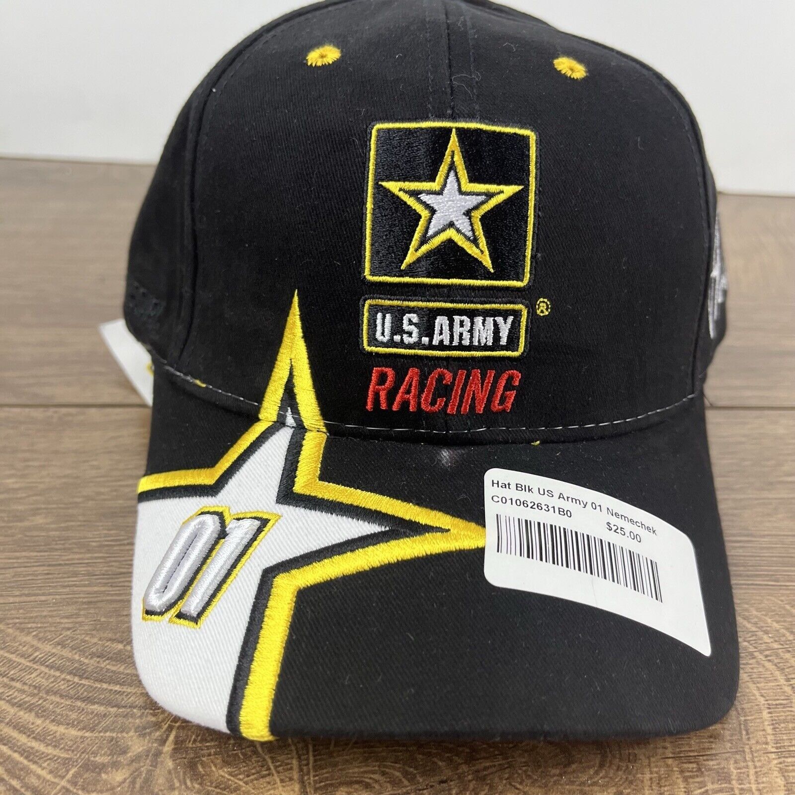 Other US Army Racing 01 Hat Black Cap Hat Adjustable Hat Black NAS Size ONE SIZE - 6 Thumbnail