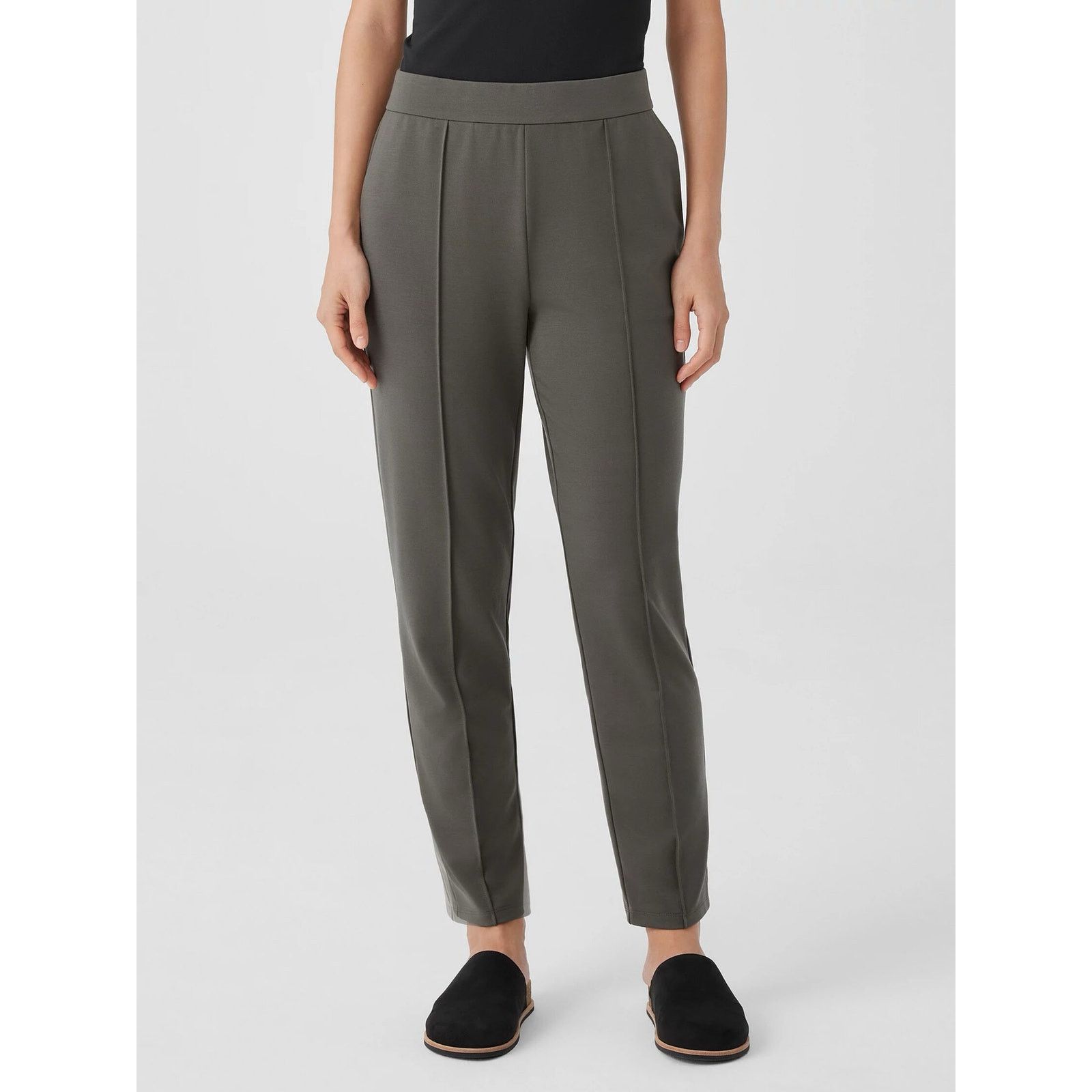 Eileen Fisher Eileen Fisher Washable Flex Ponte Pintuck Pants Grove PS Size 30" / US 8 / IT 44 - 2 Thumbnail