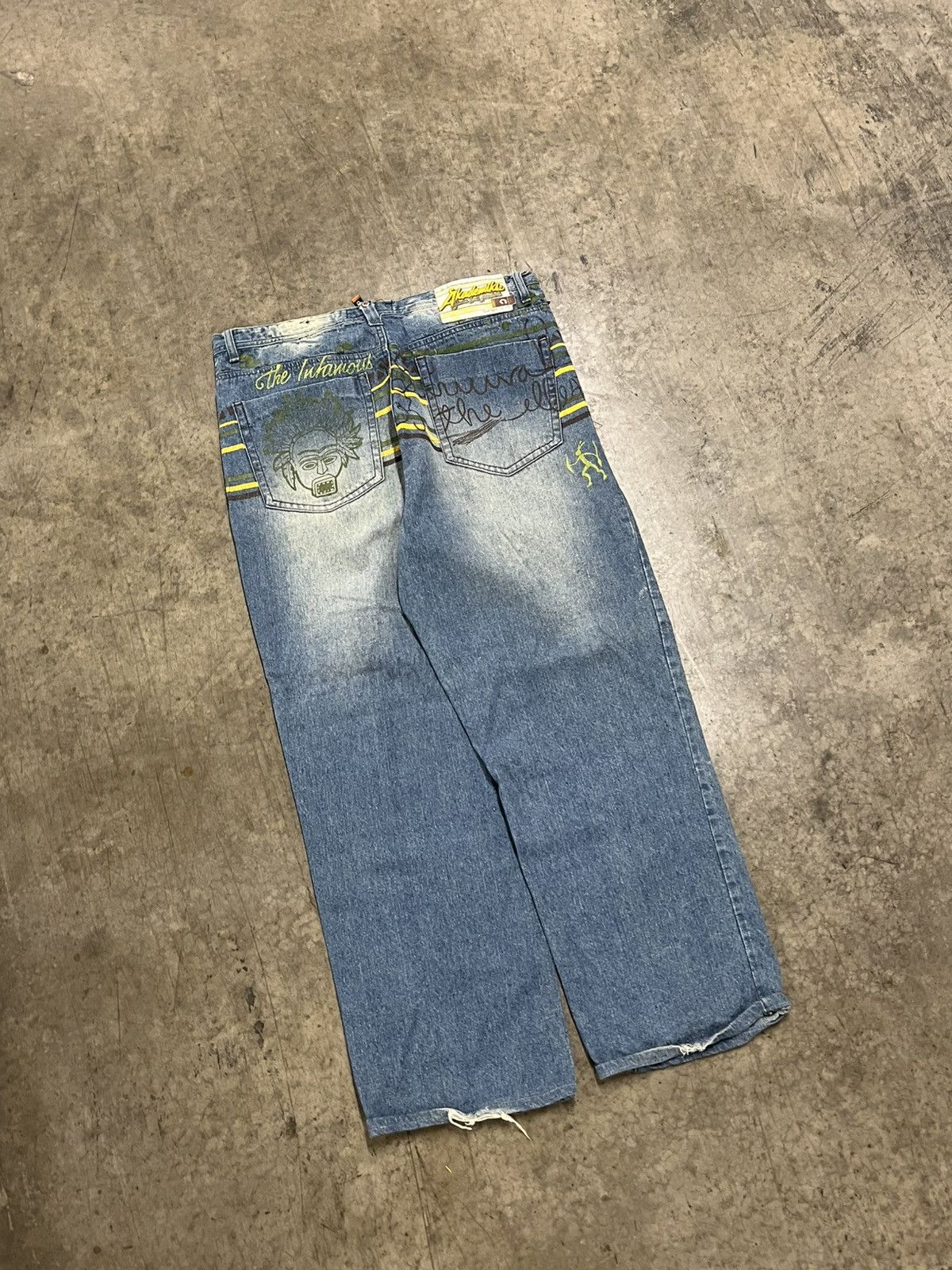Akademiks × Vintage Y2k Akademics baggy fit wide leg denim hype rare skater Size US 36 / EU 52 - 5 Thumbnail