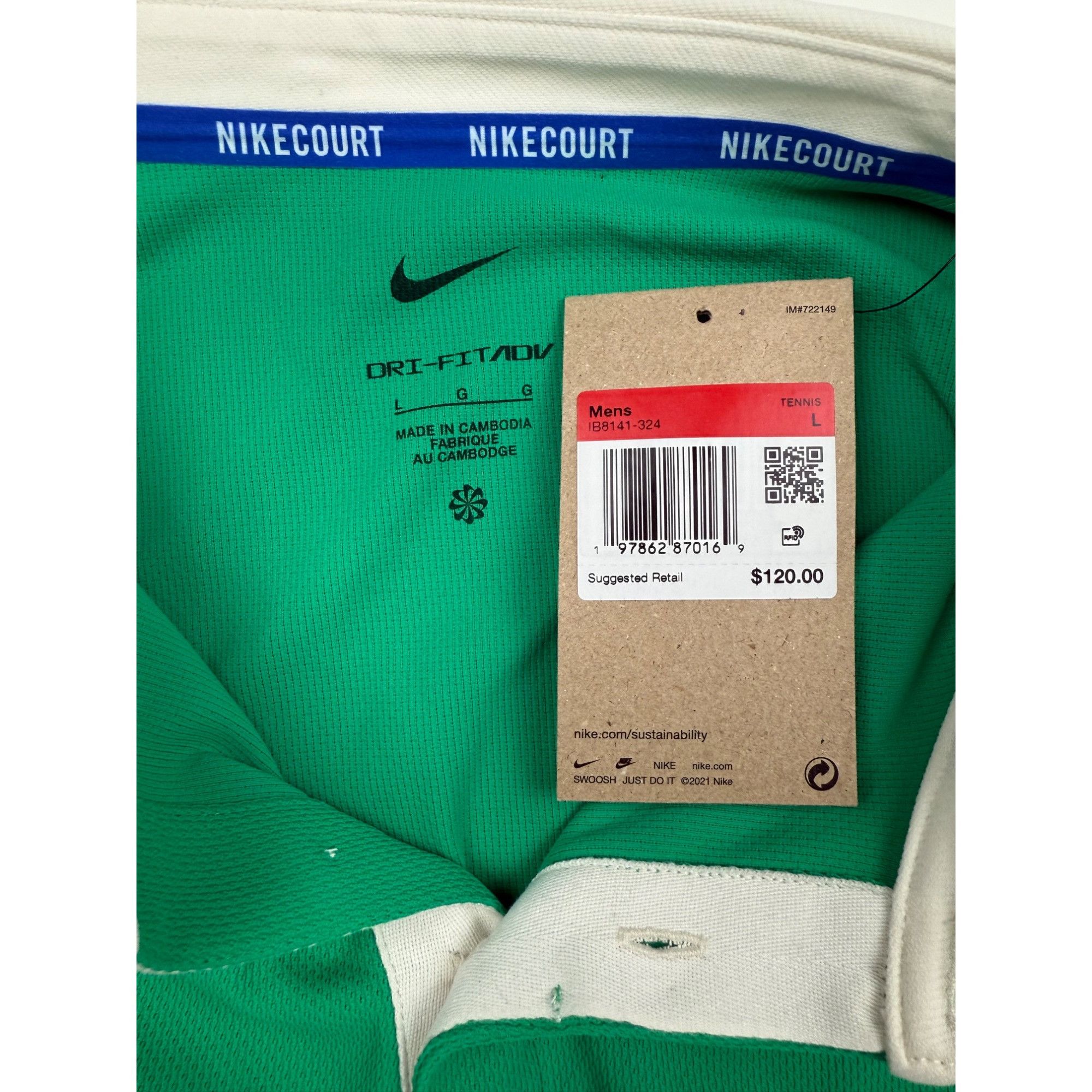 Nike Size L - $120 Nike Court Advantage Slam Dri-Fit ADV Long Sle Size US L / EU 52-54 / 3 - 4 Thumbnail