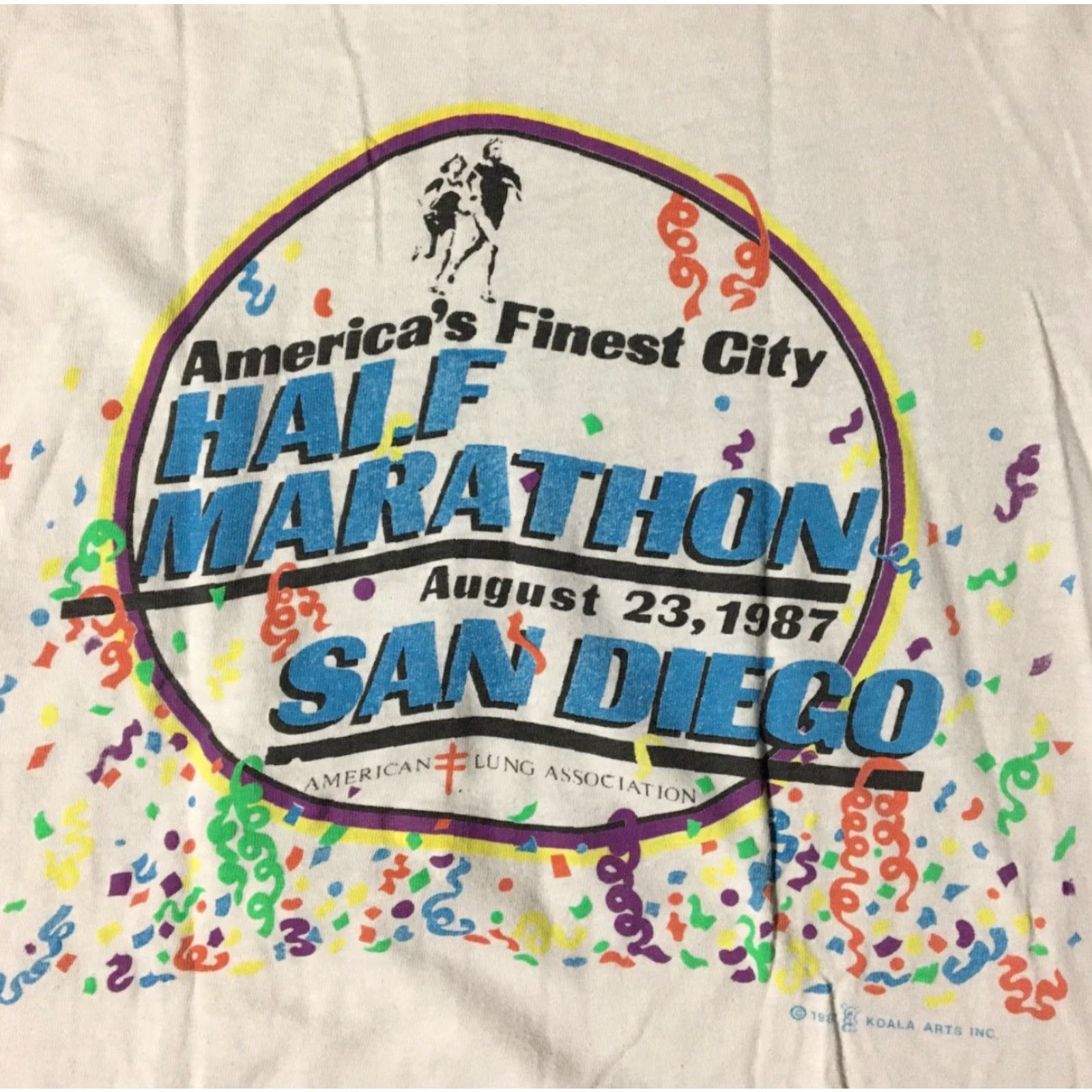 Vintage VINTAGE 80s San Diego Americas Finest City Marathon Shirt M Surf White Long Sleeve T-Shirt Mens USA Surf San Diego 90s Beach Ocean Size US M / EU 48-50 / 2 - 4 Thumbnail