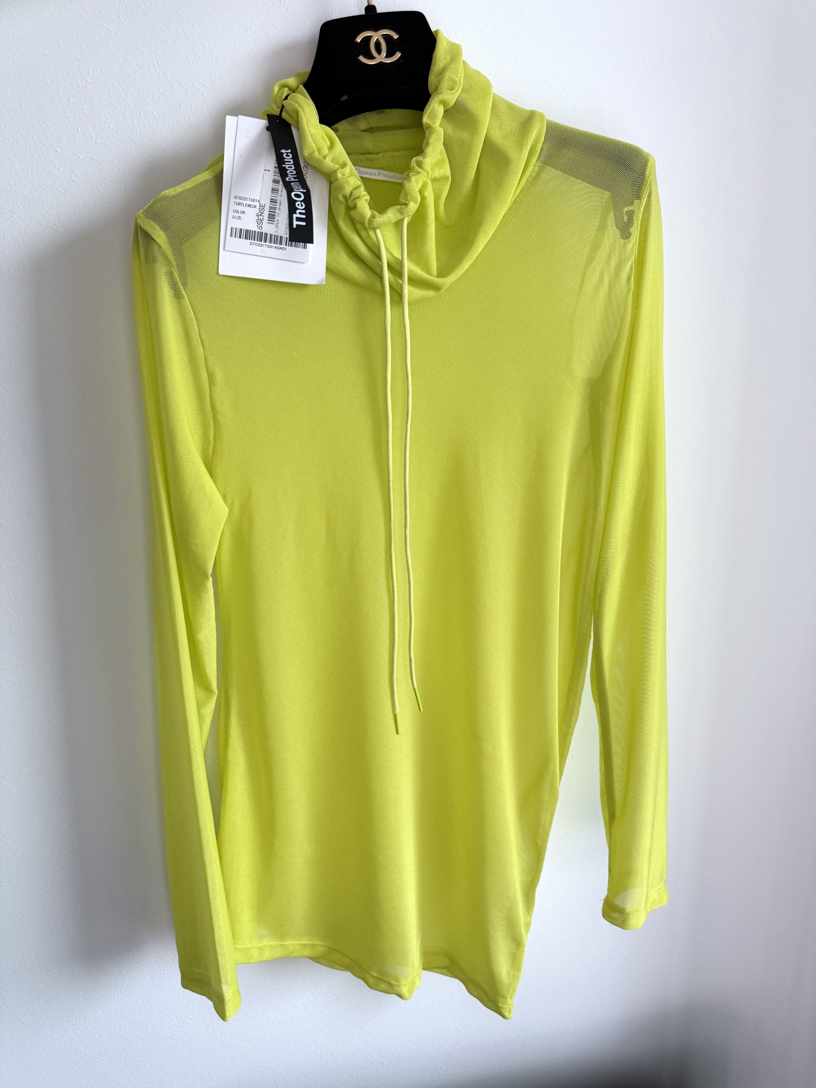 OPEN YY USD200 OPEN YY GREEN DRAWSTRING TURTLENECK TOP/BLOUSE Size S / US 4 / IT 40 - 7 Thumbnail