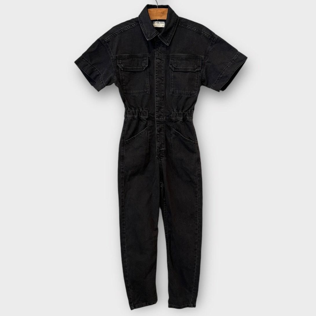 Free People Free People We the Free Marci Denim Jumpsuit Size XS Size 28" / US 6 / IT 42 - 3 Thumbnail