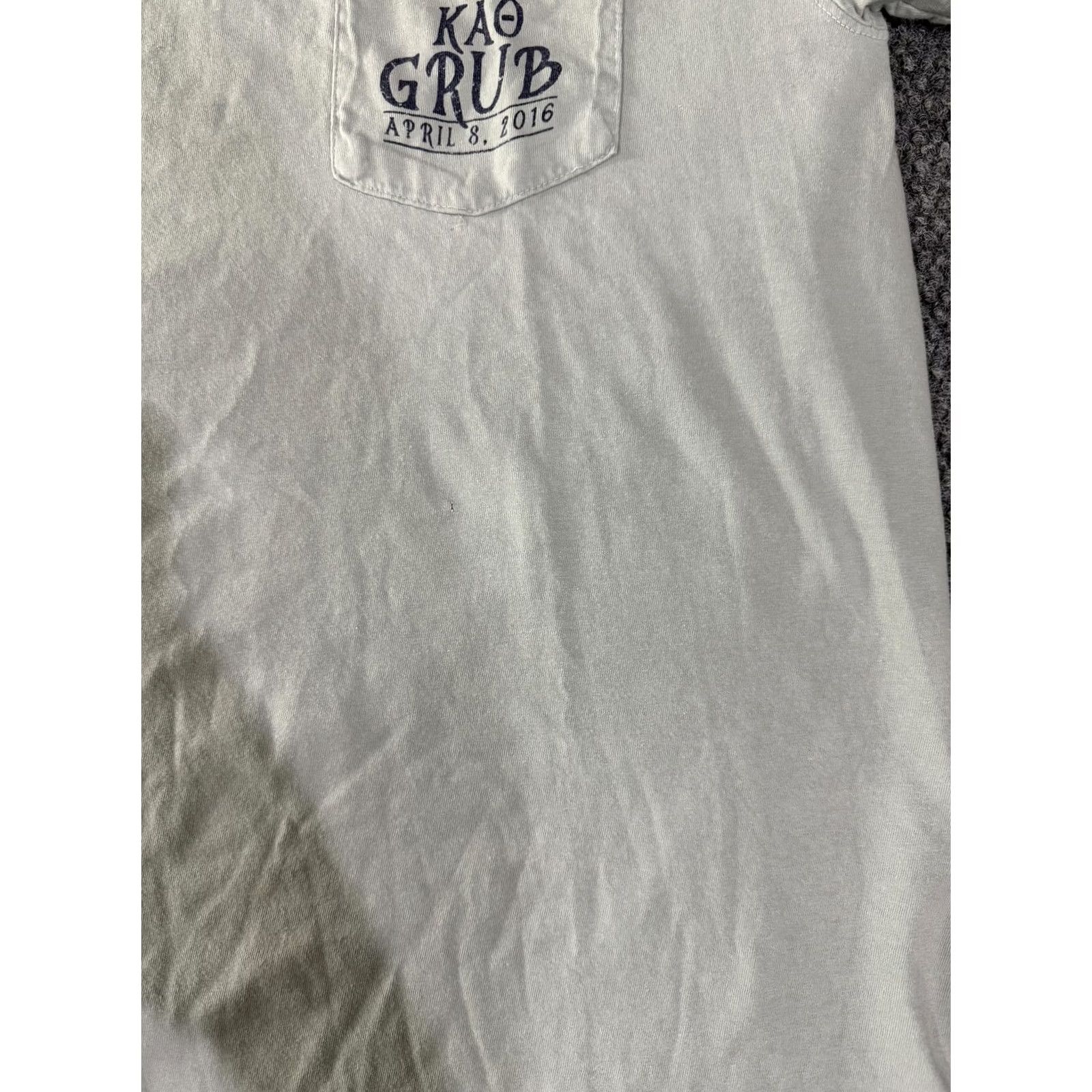 Comfort Colors Comfort Colors Shirt Mens M Green KAΘ Grub APRIL 8, 2016 Graphic T-Shirt Greek Life College Back Print Ladies? Mens Size US M / EU 48-50 / 2 - 4 Thumbnail