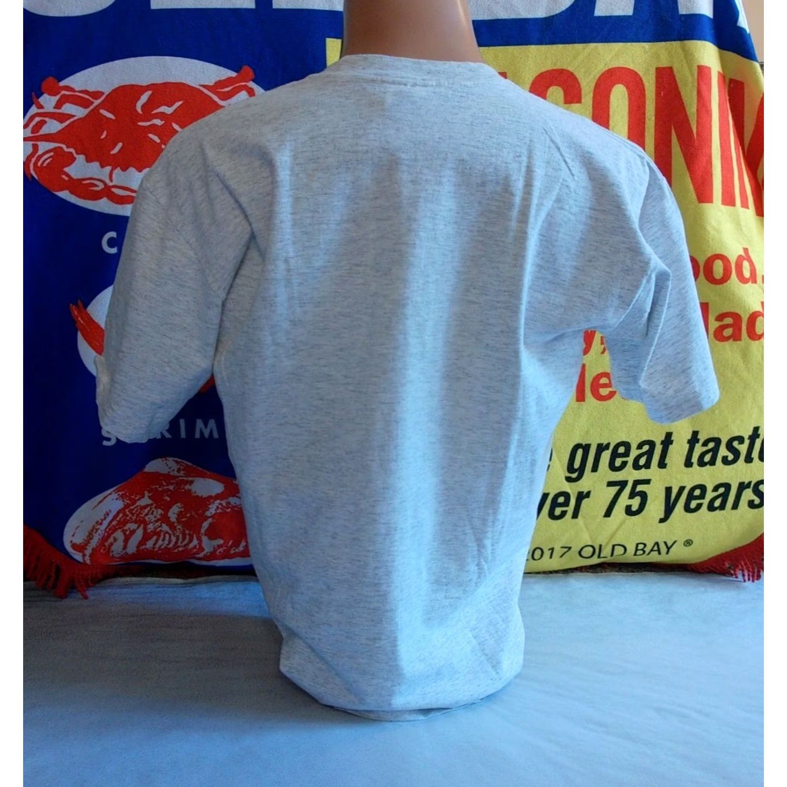 Lee RAY TROLL Bass Ackwards 1988 VTG Graphic T Shirt Men's XL Lee Gray Cotton Short Sleeve Vintage 80s Marine Art Nautical Fish Outdoors Mens XL Size US XL / EU 56 / 4 - 6 Thumbnail
