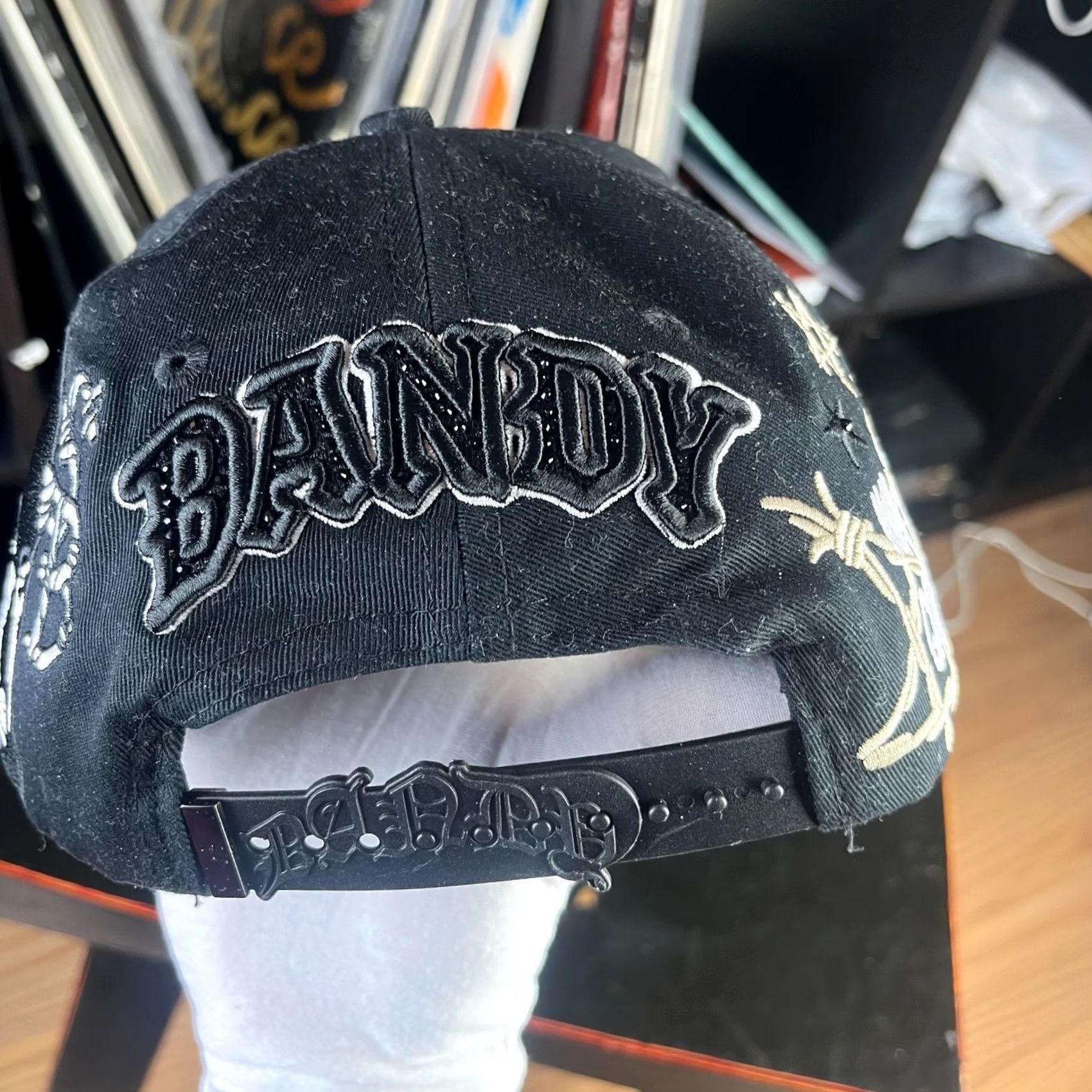 Vintage dandy hats Junior H Sad Boyz Snapback Hat Black OS Snapback Hat Boys Mens Size ONE SIZE - 4 Thumbnail