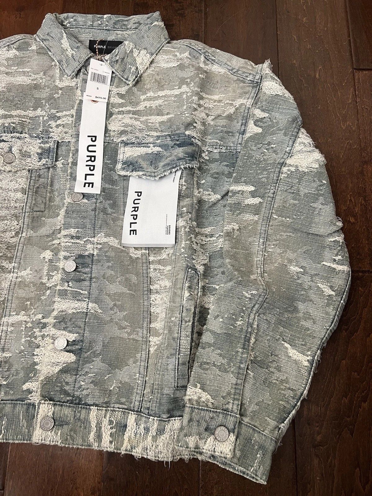 Purple Brand Purple Jacquard Vintage Light Denim Trucker Jacket Small New Size US S / EU 44-46 / 1 - 2 Thumbnail