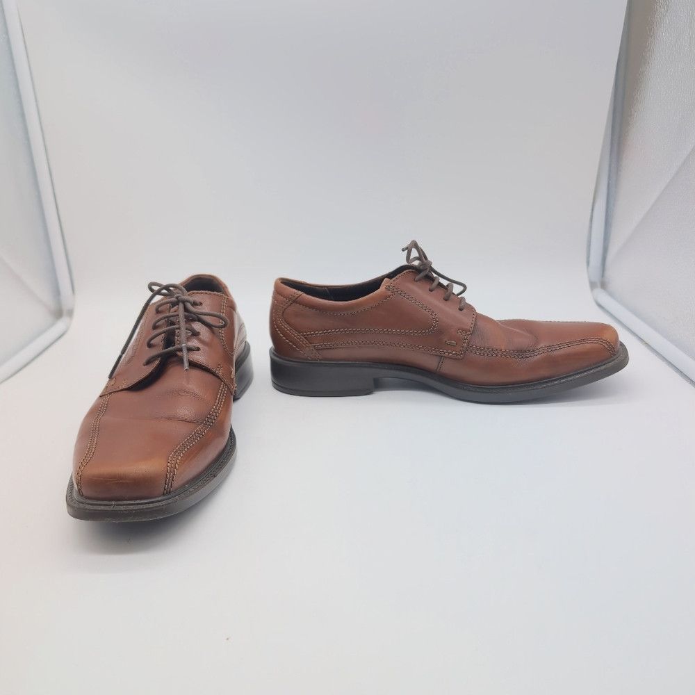Ecco Ecco Sz 9 Classic Oxford Light Brown Leather Men's Shoes Mi Size US 9 / EU 42 - 2 Thumbnail