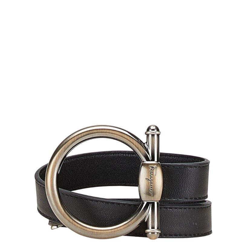 Salvatore Ferragamo Salvatore Ferragamo Salvatore Ferragamo Gancini Leather Metal Belt Leather Other DUTY FREE for USA Size ONE SIZE - 1 Thumbnail