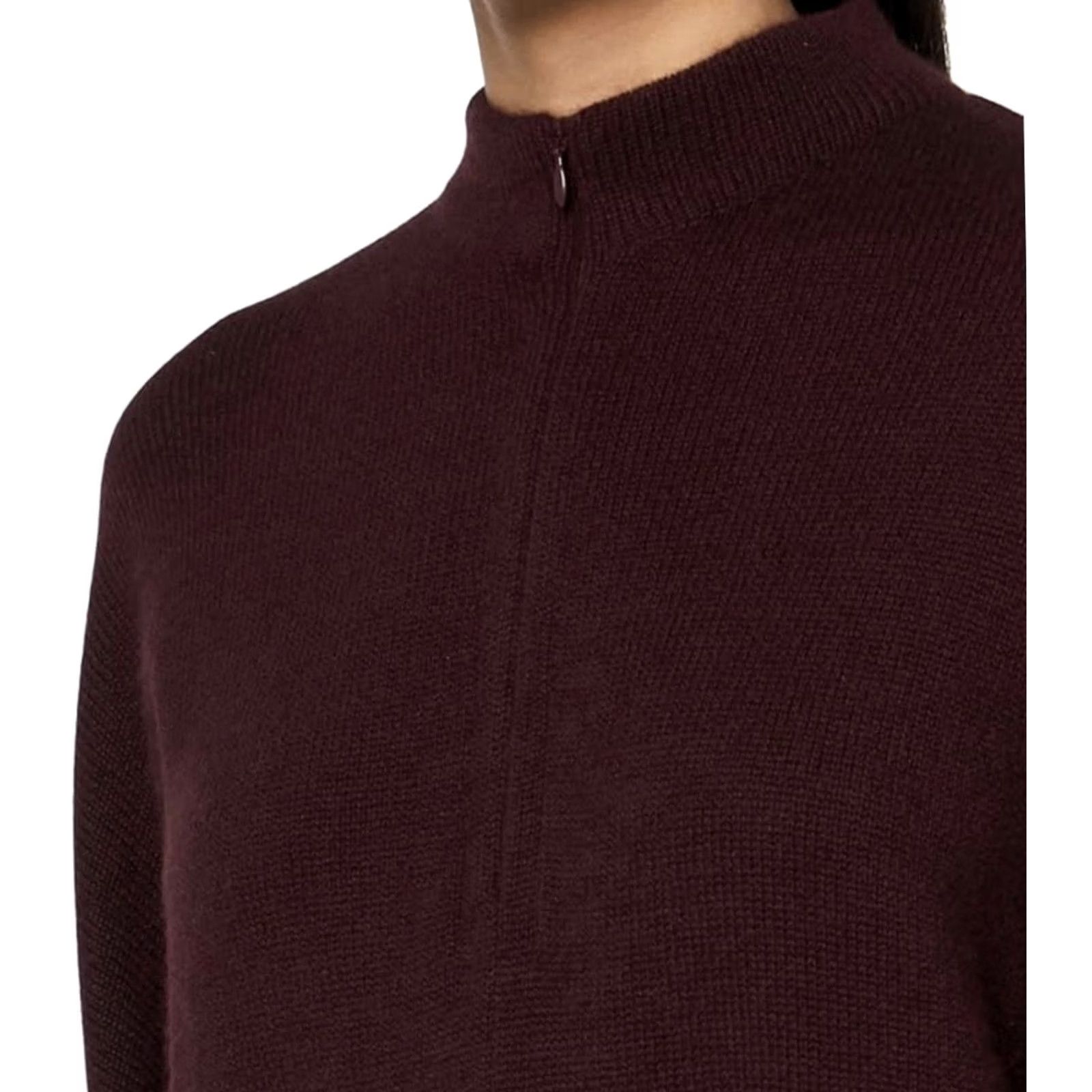Theory Theory Half-Zip Sweater - Dark Merlot Cashmere NGK - Large - Wool/Knits - Women's Pullover Size L / US 10 / IT 46 - 4 Thumbnail