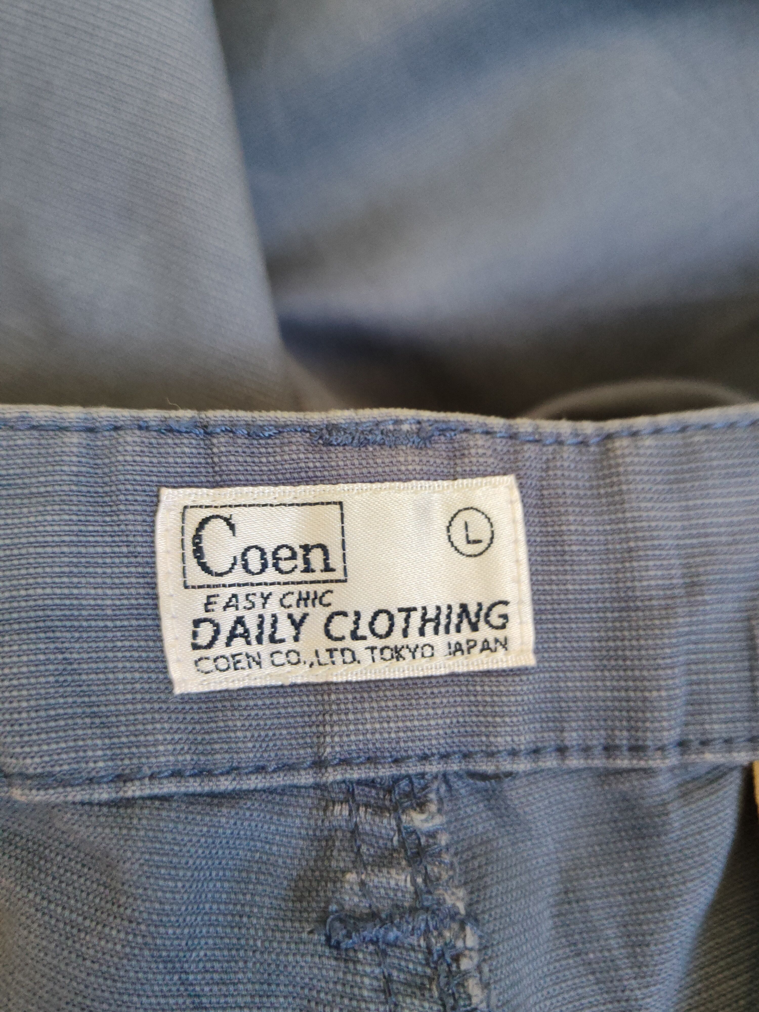 Japanese Brand Coen Blue Faded Multipocket Tactical Cargo Pants #S1763 Size US 33 - 14 Thumbnail