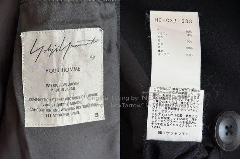 Yohji Yamamoto YOHJI YAMAMOTO Silver Button Double-breasted Jacket Size US L / EU 52-54 / 3 - 7 Thumbnail