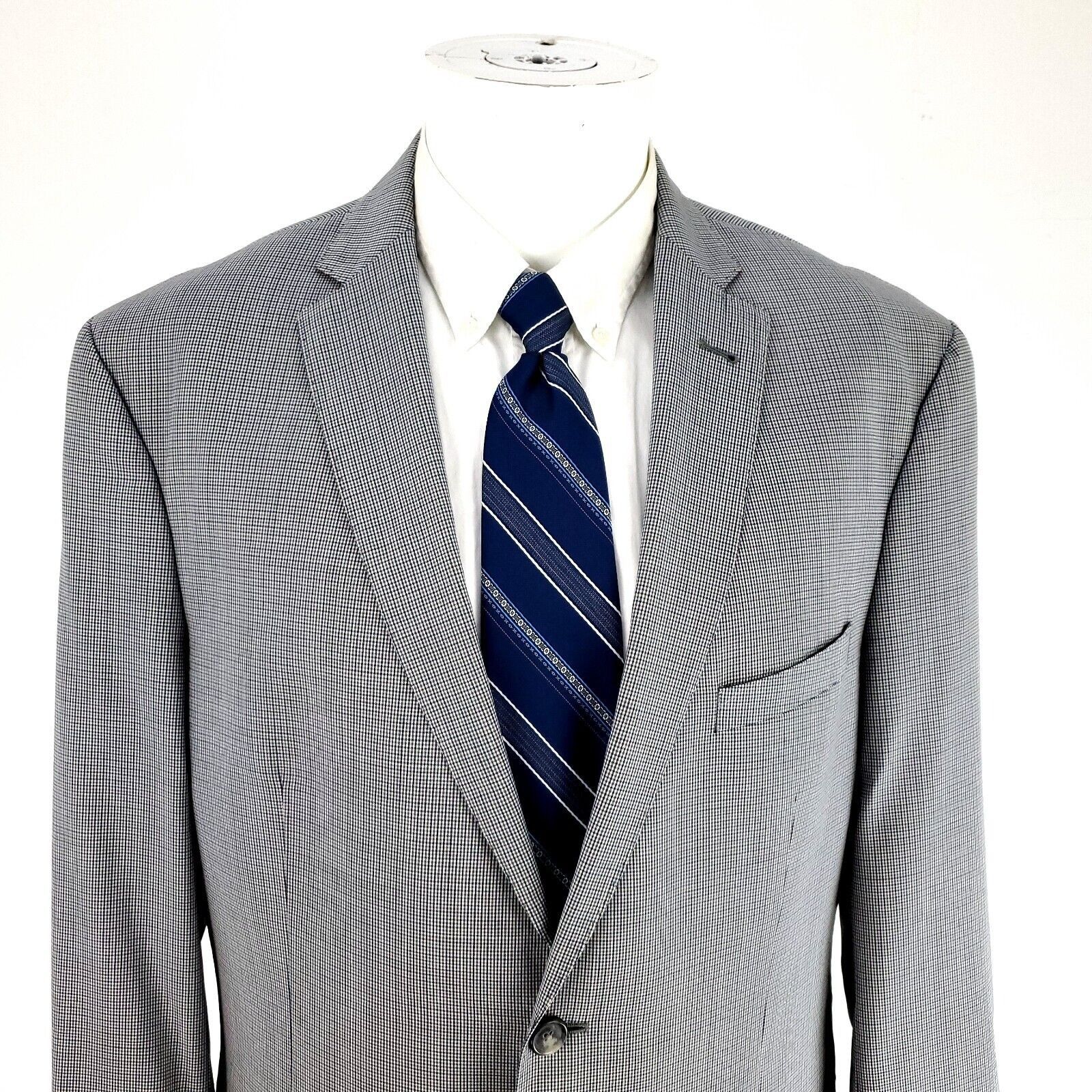 Jos. A. Bank Joseph Jos A Bank Wool 2 Button Blazer 42R Gray Green Blue C Size 42R - 1 Thumbnail