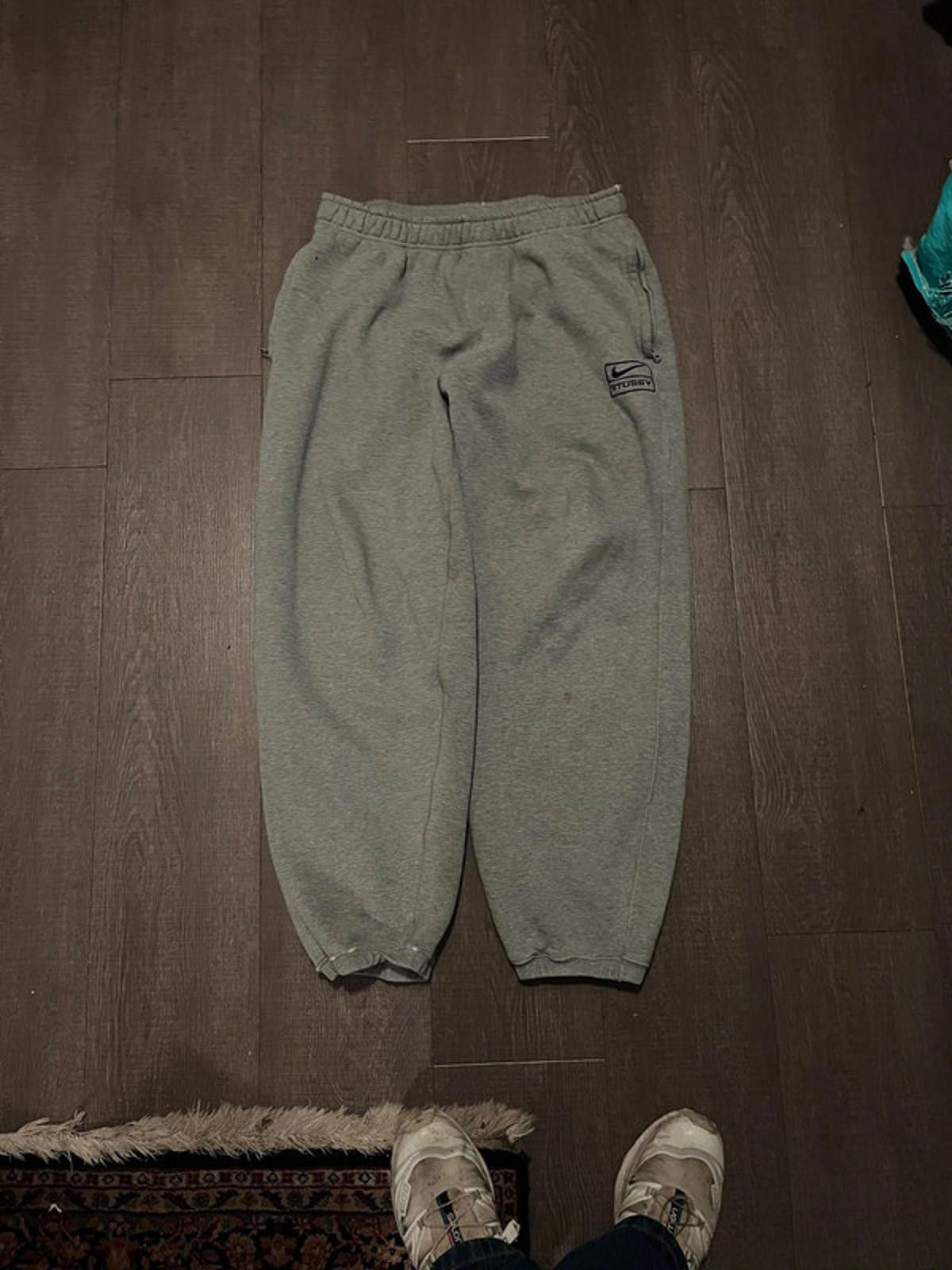 Stussy Stussy x Nike - Grey Logo Sweatpants Size US 32 / EU 48 - 2 Thumbnail