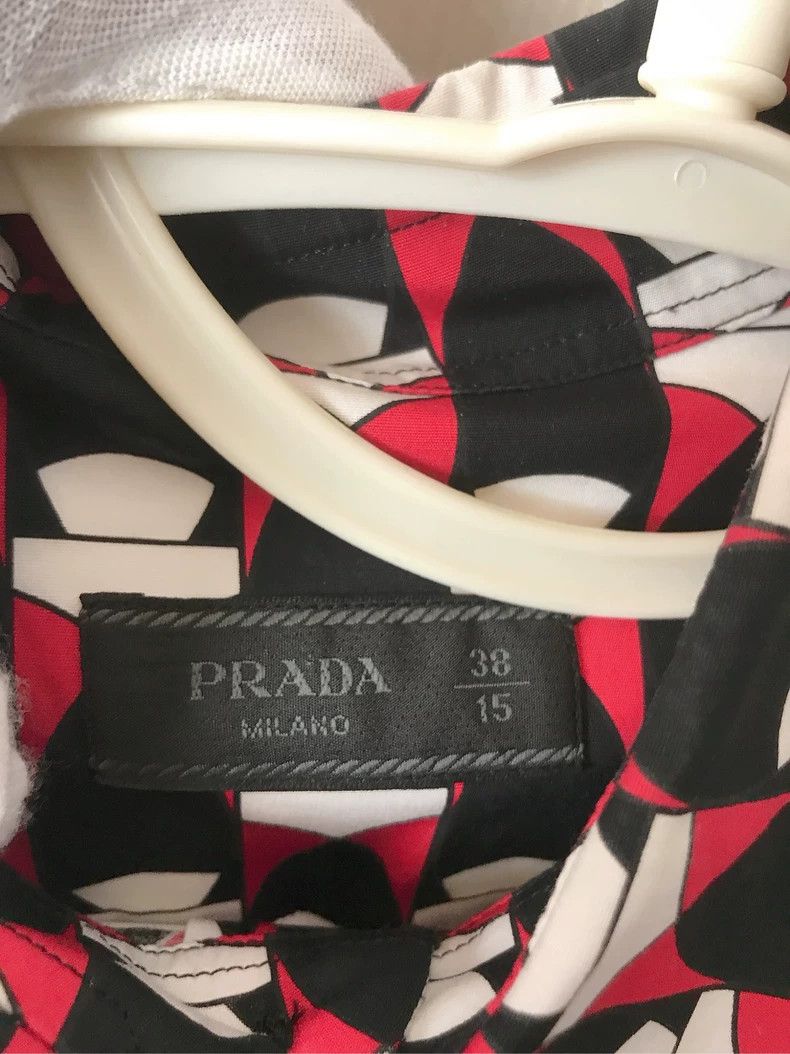 Prada Prada Size 38 Full-printed shirt with short sleeves 2503-Ne Size US XXS / EU 40 - 5 Thumbnail