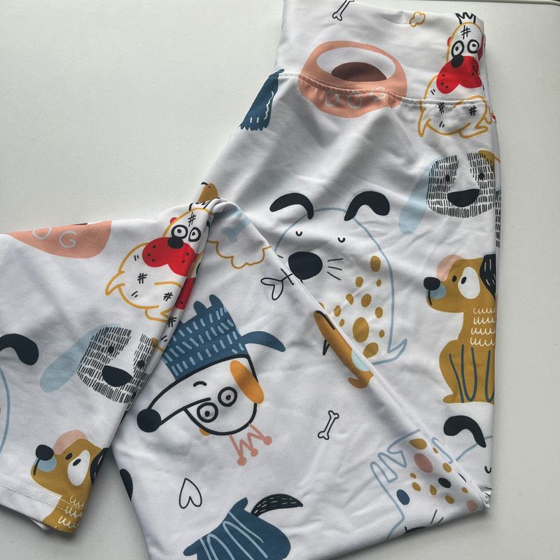Other Women’s Cartoon Dog Graphic Print Leggings White Multi Size 30" / US 8 / IT 44 - 1 Thumbnail