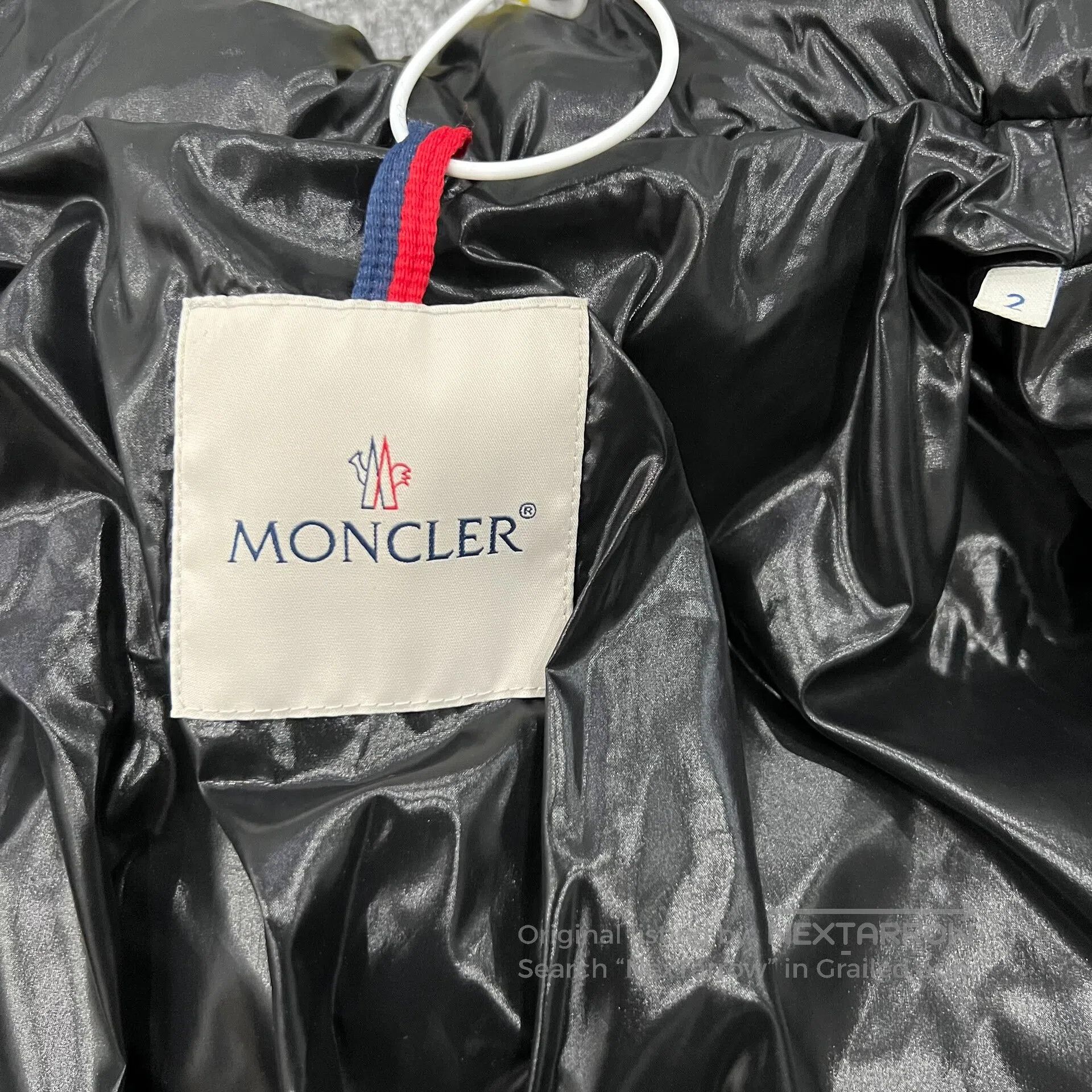 Moncler Moncler size 2 Daphne sleeve tag logo; black, fitted down j Size M / US 6-8 / IT 42-44 - 6 Thumbnail