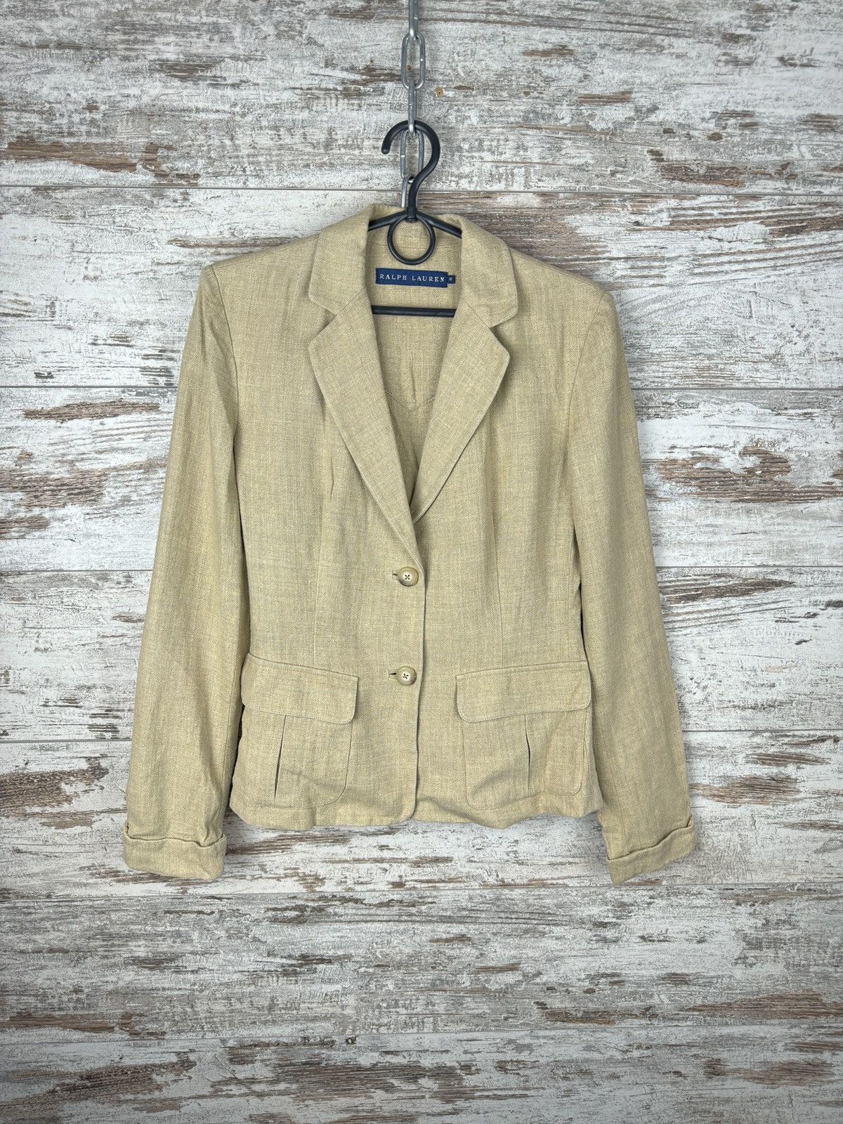 Polo Ralph Lauren × Vintage Women’s Vintage Polo Ralph Lauren linen blazer line size 8 S Size S / US 4 / IT 40 - 1 Thumbnail