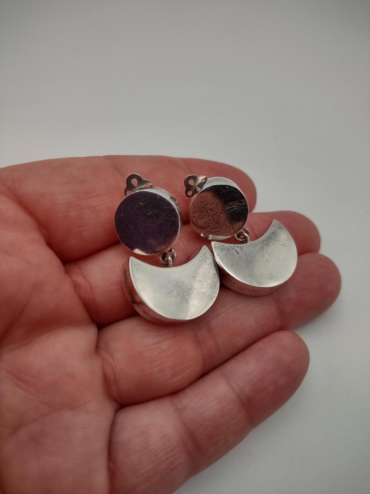 The Unbranded Brand Mexican Modernist 925 Sterling Clip Earrings 20.7g Size ONE SIZE - 2 Thumbnail