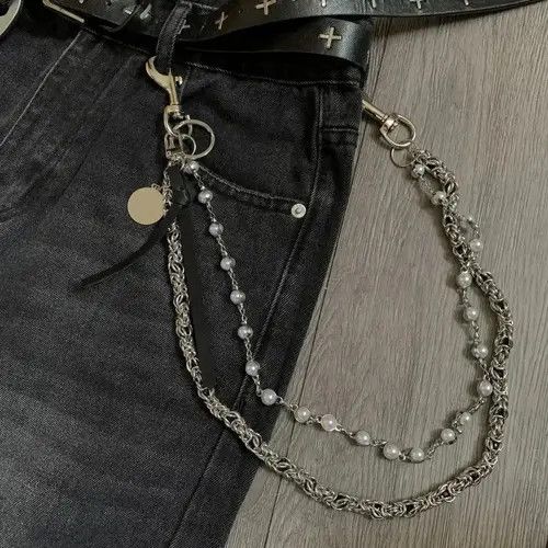 Japanese Brand 2 Layer Natural Echo Pearled Wallet Chain Size ONE SIZE - 5 Thumbnail