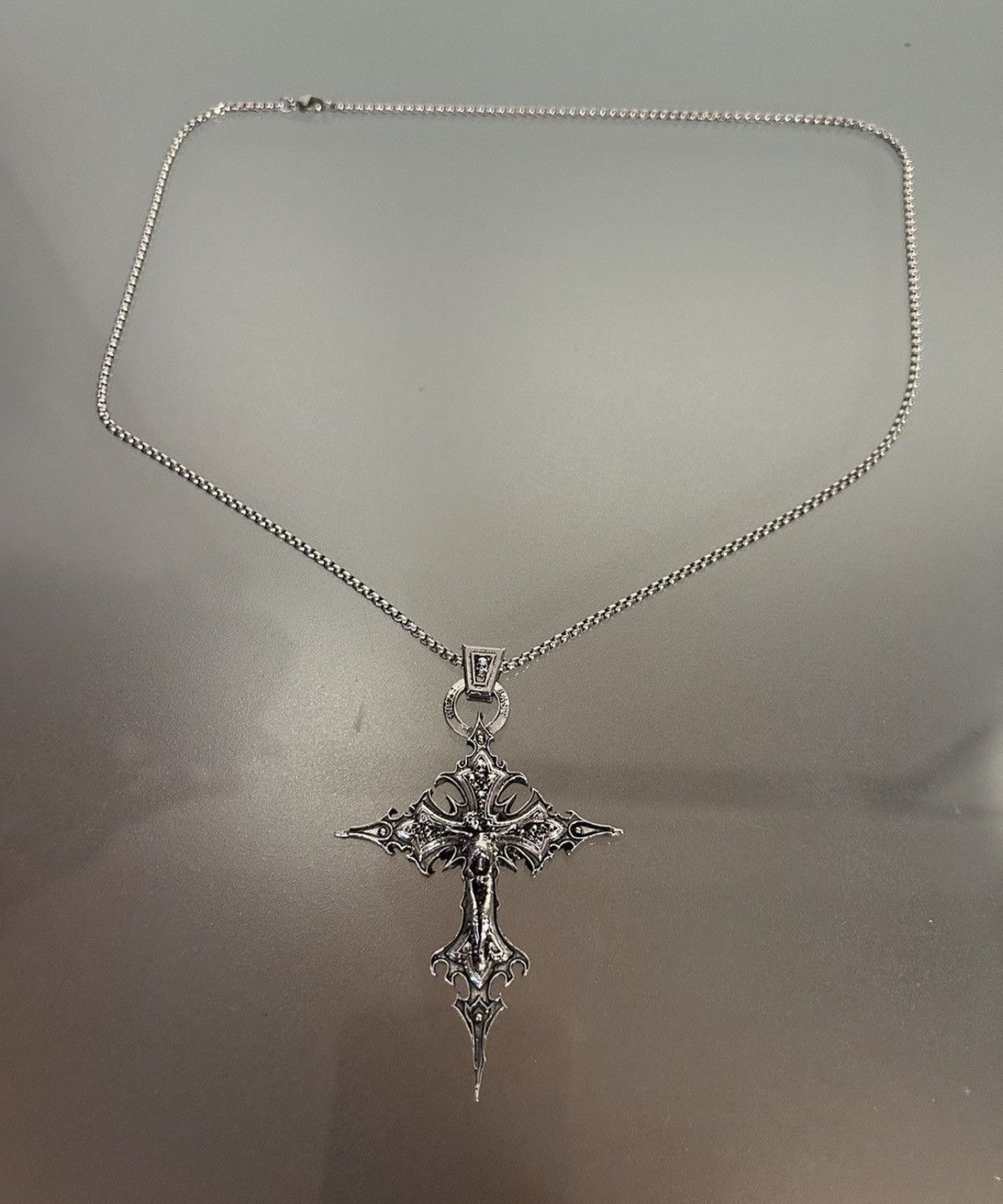 Japanese Brand Gothic Skeleton Cross Necklace Size ONE SIZE - 3 Thumbnail