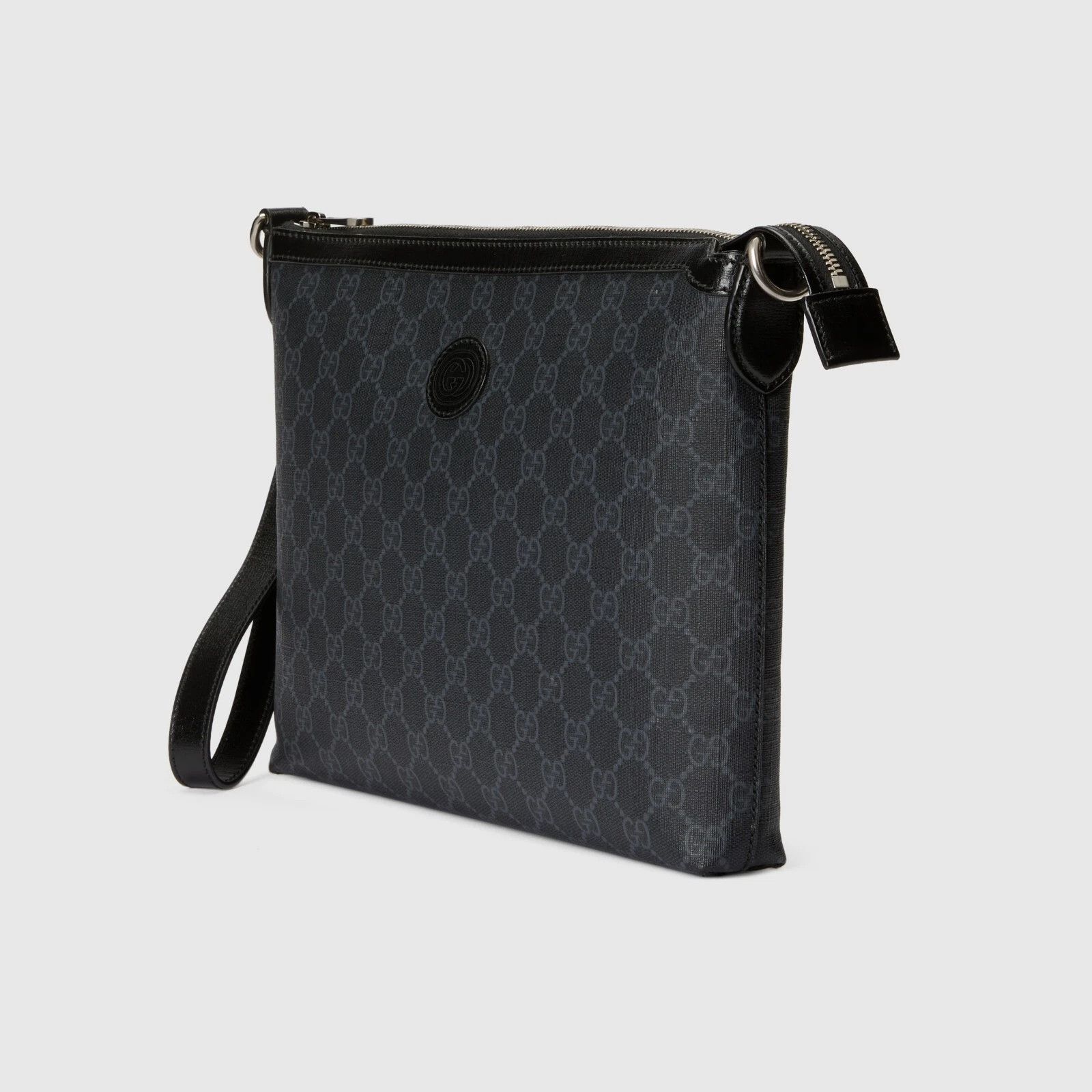 Gucci GUCCI Retro Medium Black GG Canvas Messenger Bag Authentic Size ONE SIZE - 2 Thumbnail