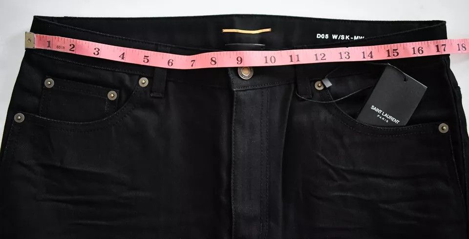 Saint Laurent Paris o1bcso1str0924 Skinny 5 Pockets Low Waist Ueep in Black Size US 28 / EU 44 - 3 Thumbnail