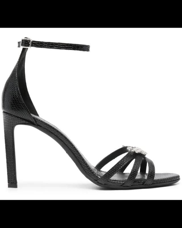 Zadig & Voltaire Amee Wing Embossed Iguana High Heel Sandals