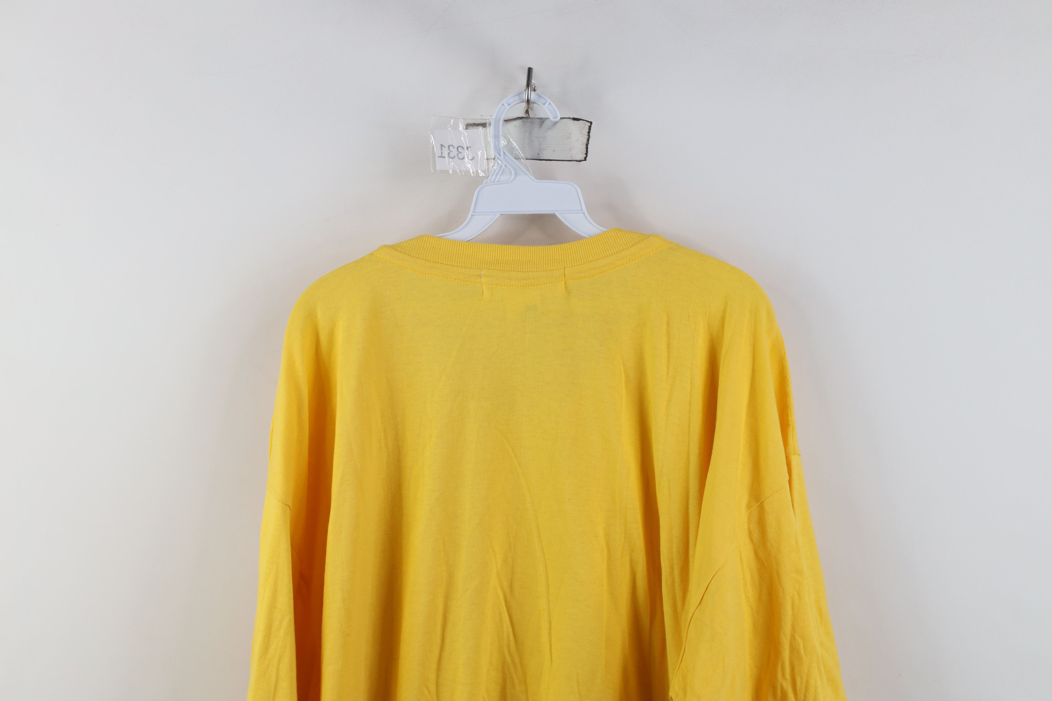 Vintage Vintage 90s Streetwear Baggy Pocket T-Shirt Yellow Cotton Size US XL / EU 56 / 4 - 10 Thumbnail