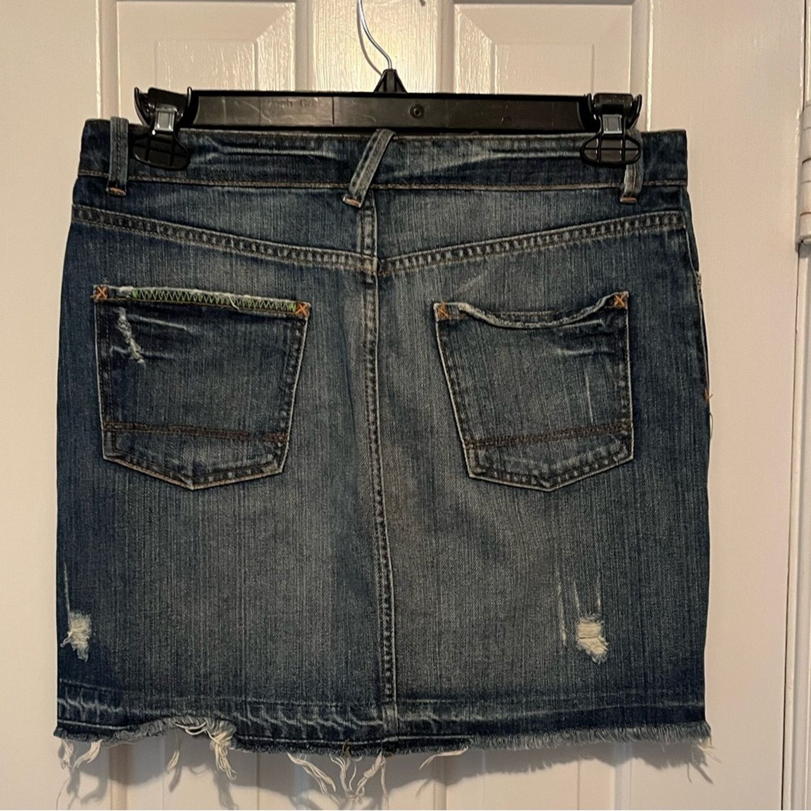 Ralph Lauren Ralph Lauren Skirt Melanie Raw Edge Denim Jean Size 29 Med Size 29" - 3 Thumbnail