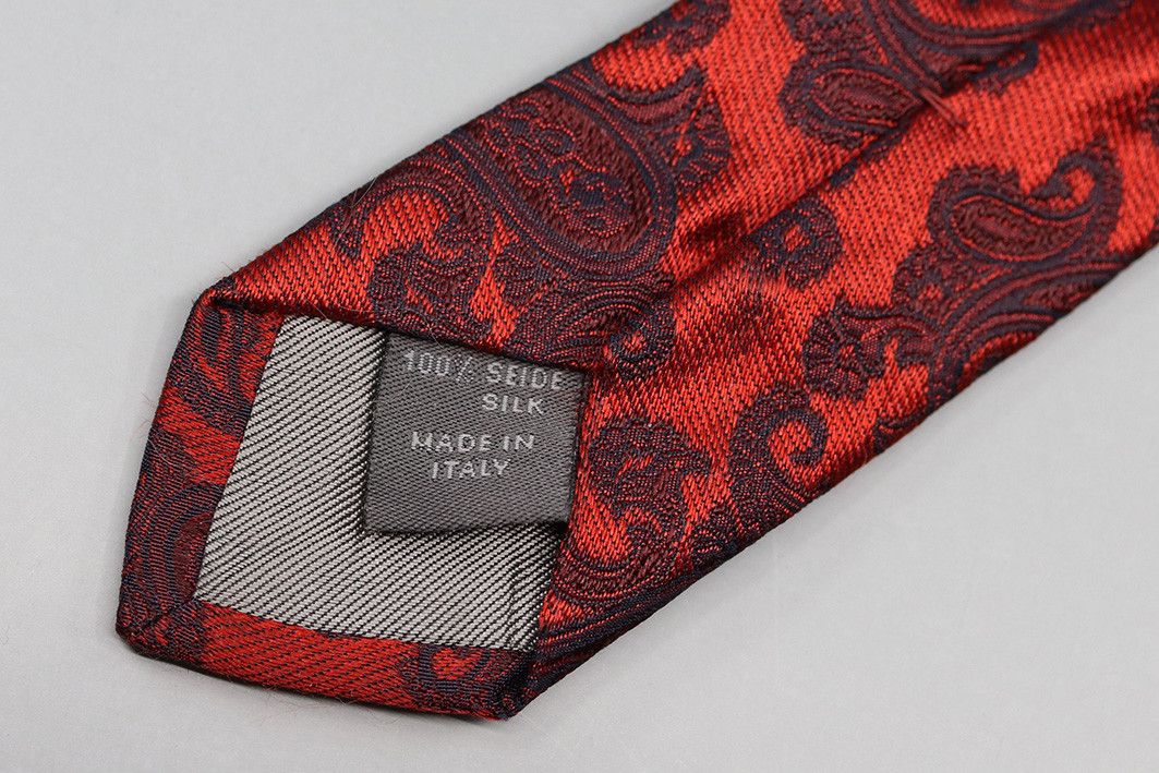 Joop! Vintage JOOP! Red Paisley Silk Tie – Made in Italy Size ONE SIZE - 5 Thumbnail