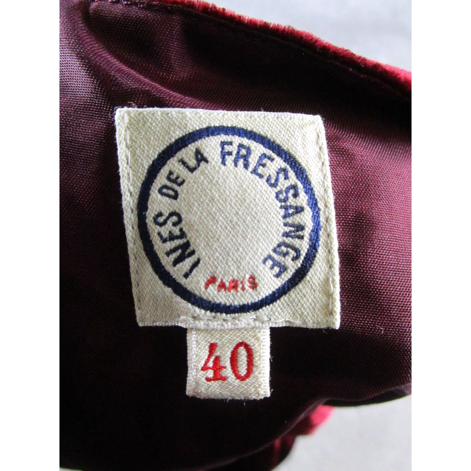 Vintage Ines De La Fressange Womens Sweater L Red Velvet Pullover Solid Size L / US 10 / IT 46 - 3 Thumbnail