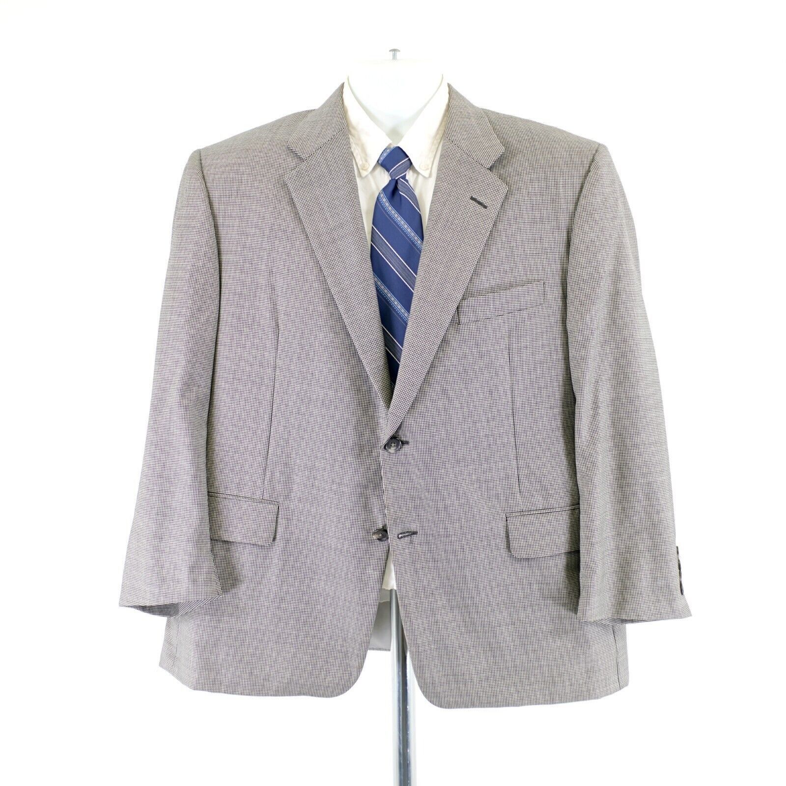 Hickey Freeman Hickey Freeman 44S Loro Piana Tasmanian Super 130s Wool Gray Size 44S - 4 Thumbnail
