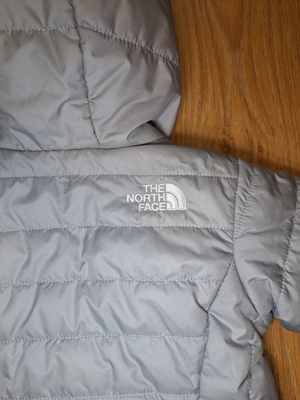 The North Face North Face Puffer Fleece Jacket Baby 6-12M Gray Reversible Size ONE SIZE - 4 Thumbnail