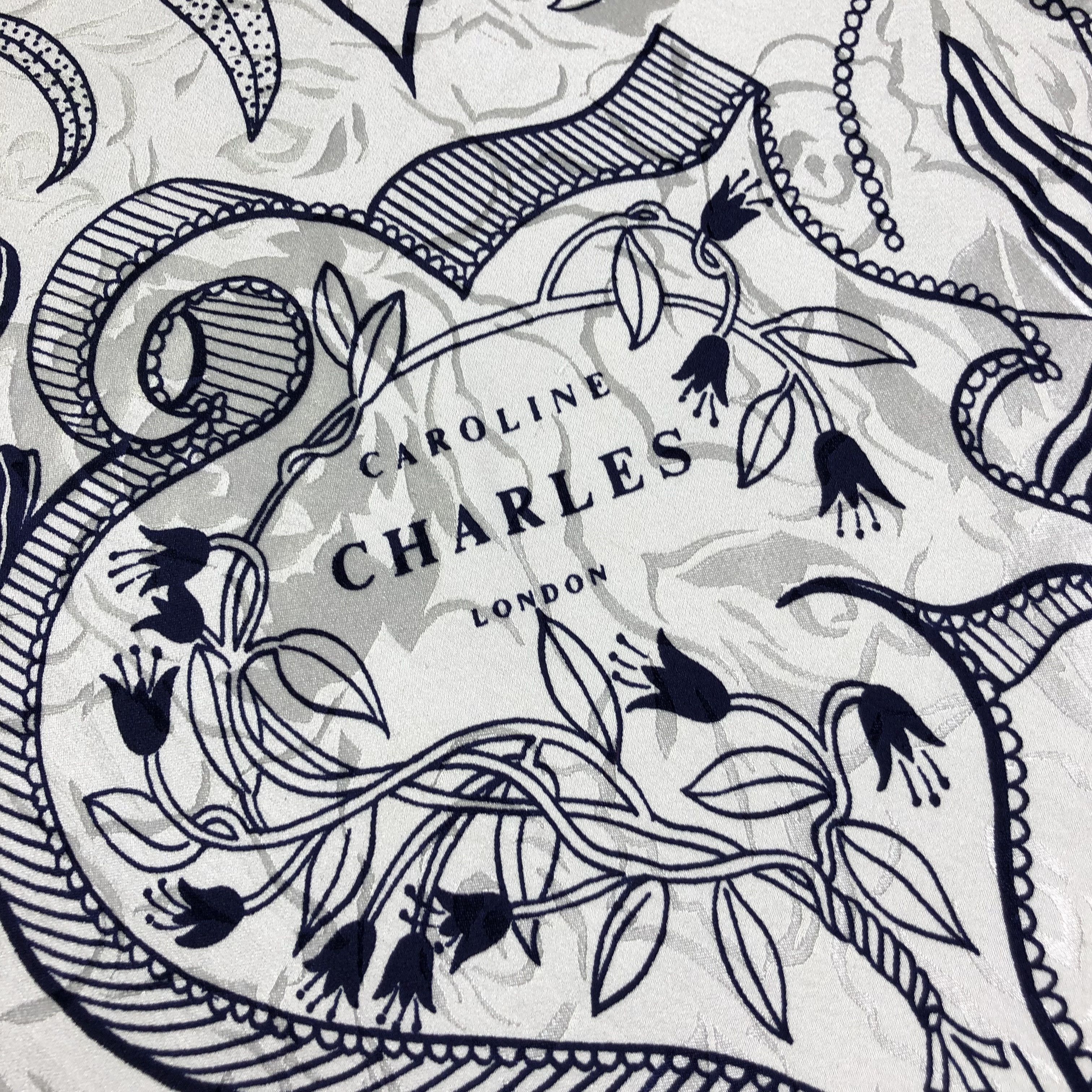 Japanese Brand Vintage Caroline Charles Silk Scarf M787 Size ONE SIZE - 3 Thumbnail