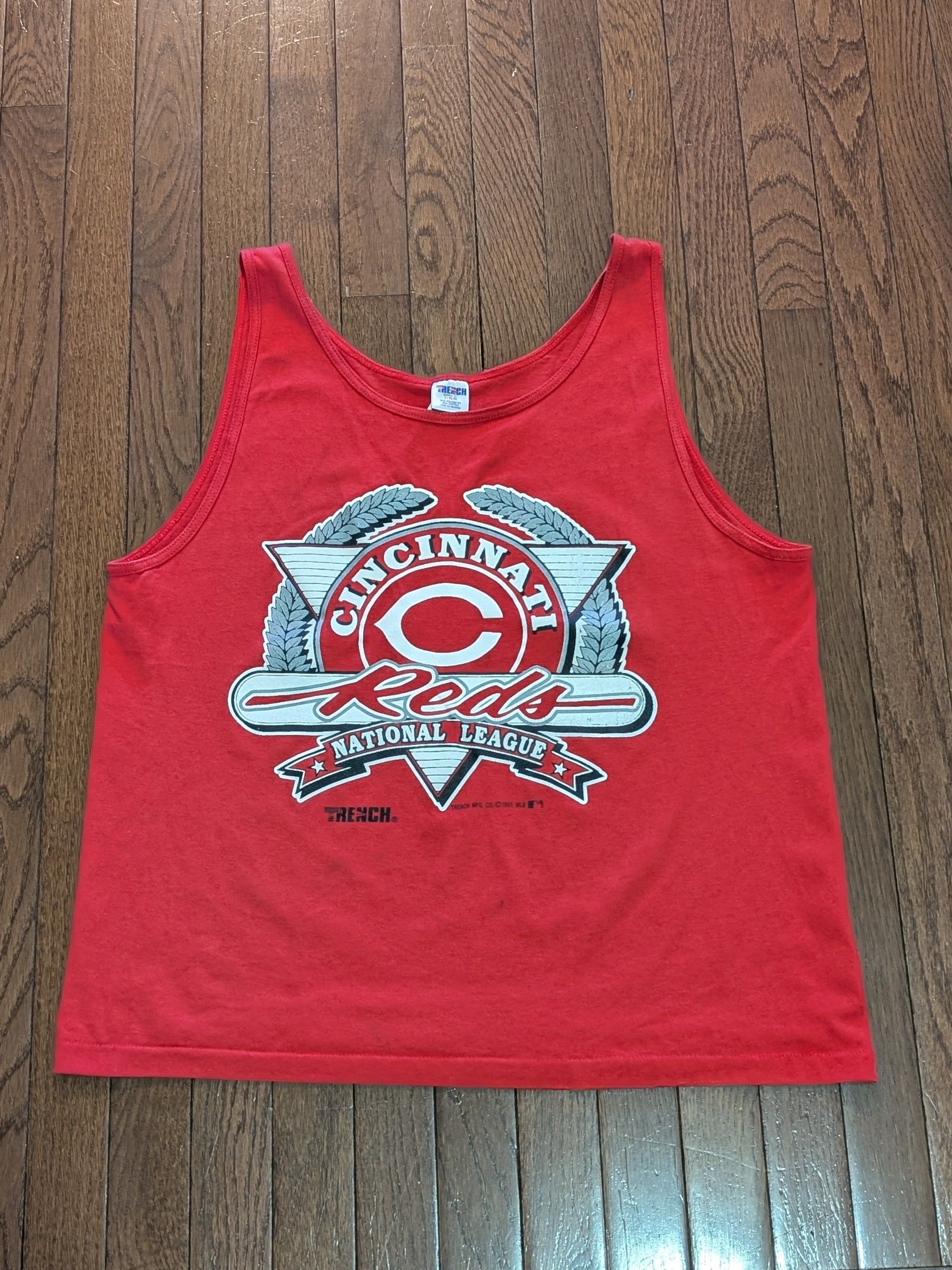 Trench USA 90's Cincinnati Reds Trench Tank top Made in USA- Size L Size US L / EU 52-54 / 3 - 1 Thumbnail