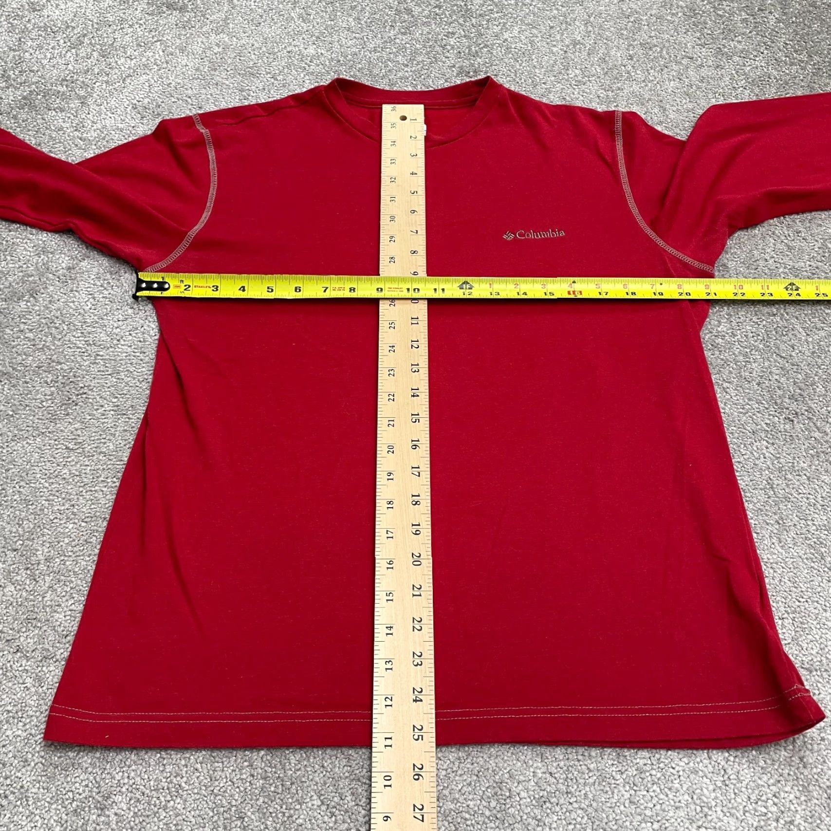 Vintage Columbia Mens Red Omni Wick Shirt Long Sleeve Crew Neck Outdoor Top Size US L / EU 52-54 / 3 - 7 Thumbnail