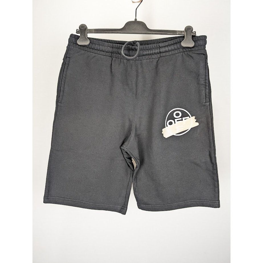 Off-White o1rshd1 Tape Arrows Sweatshorts in Black/Beige Size US 38 / EU 54 - 1 Thumbnail