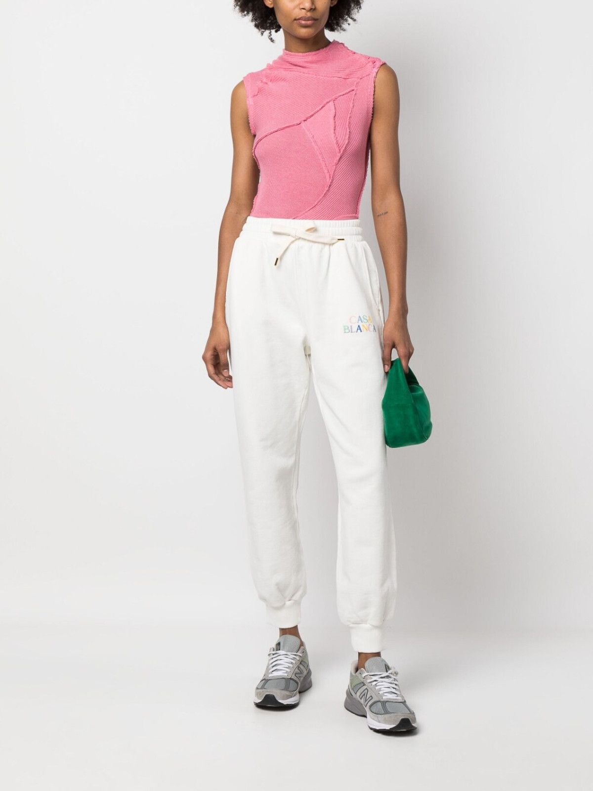 Casablanca White Embroidered Arch Logo Sweatpants Size 36" / US 14 / IT 50 - 3 Thumbnail