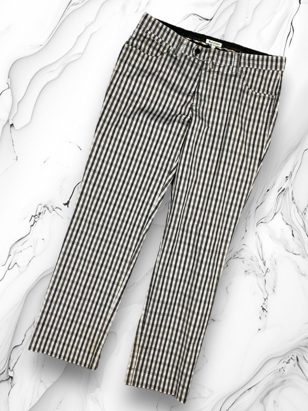 Aquascutum Vintage Aquascutum Check Cropped Casual Pants Size US 36 / EU 52 - 1 Thumbnail
