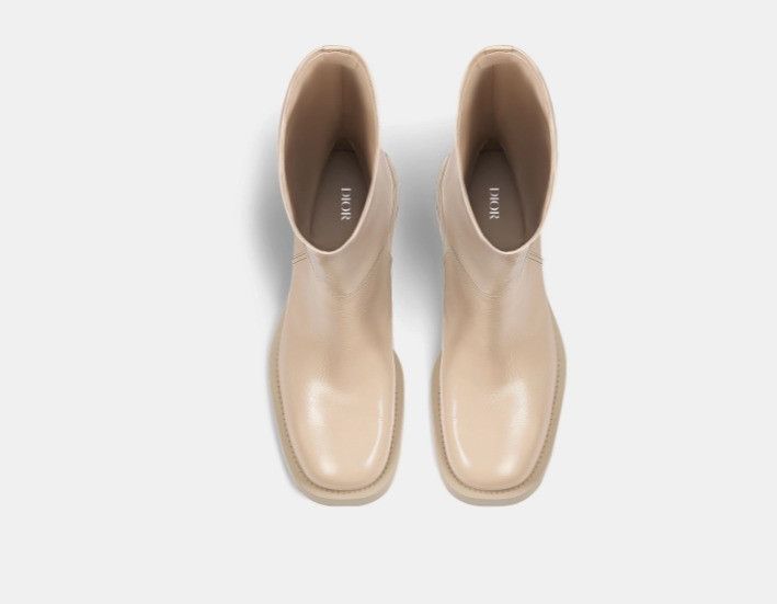 Dior o1w1db11224 Crinkled Calfskin Carlo Boots in Cream Size US 9 / EU 42 - 3 Thumbnail