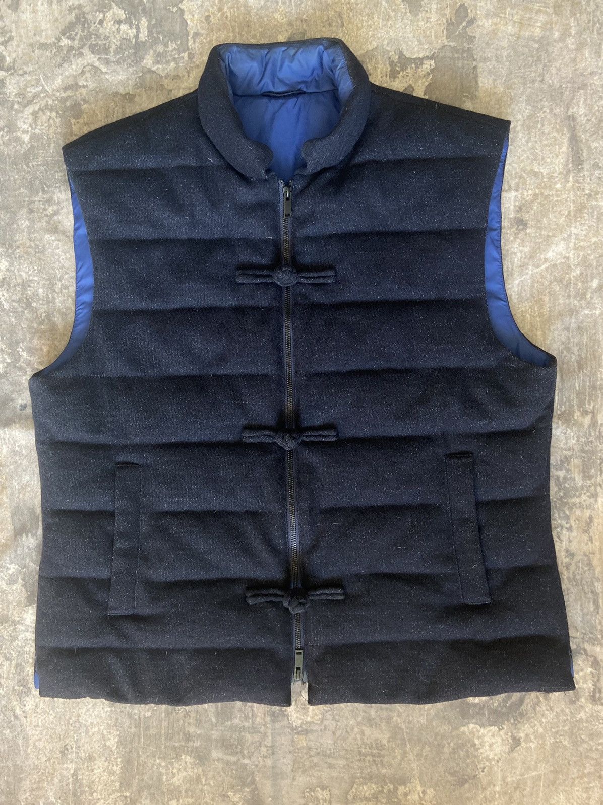 image of Vest Shanghai Tang in Blue, Men's (Size Large)