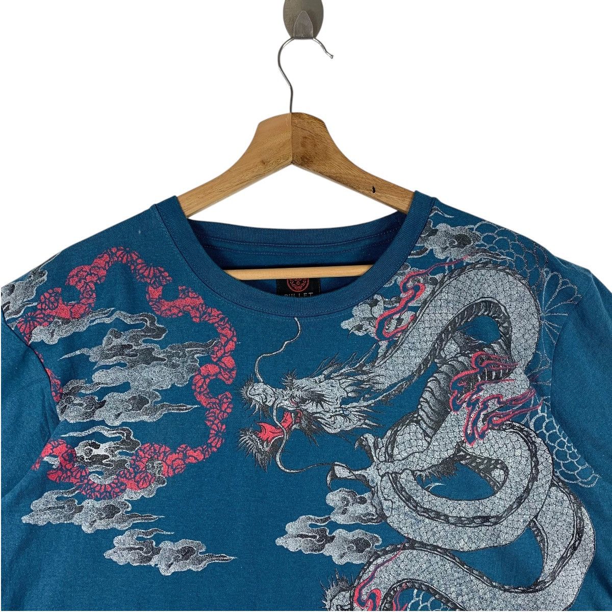 Japanese Brand Vintage BULLET NOISE dragon overprint sukajan tee Size US XL / EU 56 / 4 - 3 Thumbnail